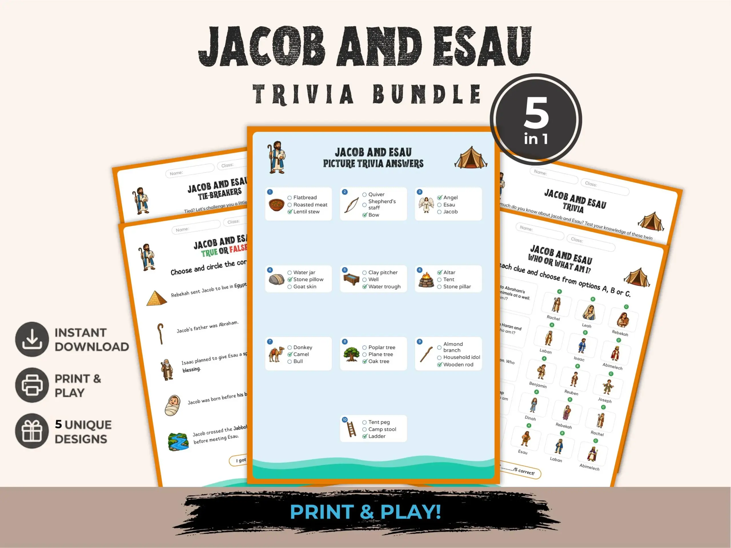 Printable Bible Trivia Multiple Choice