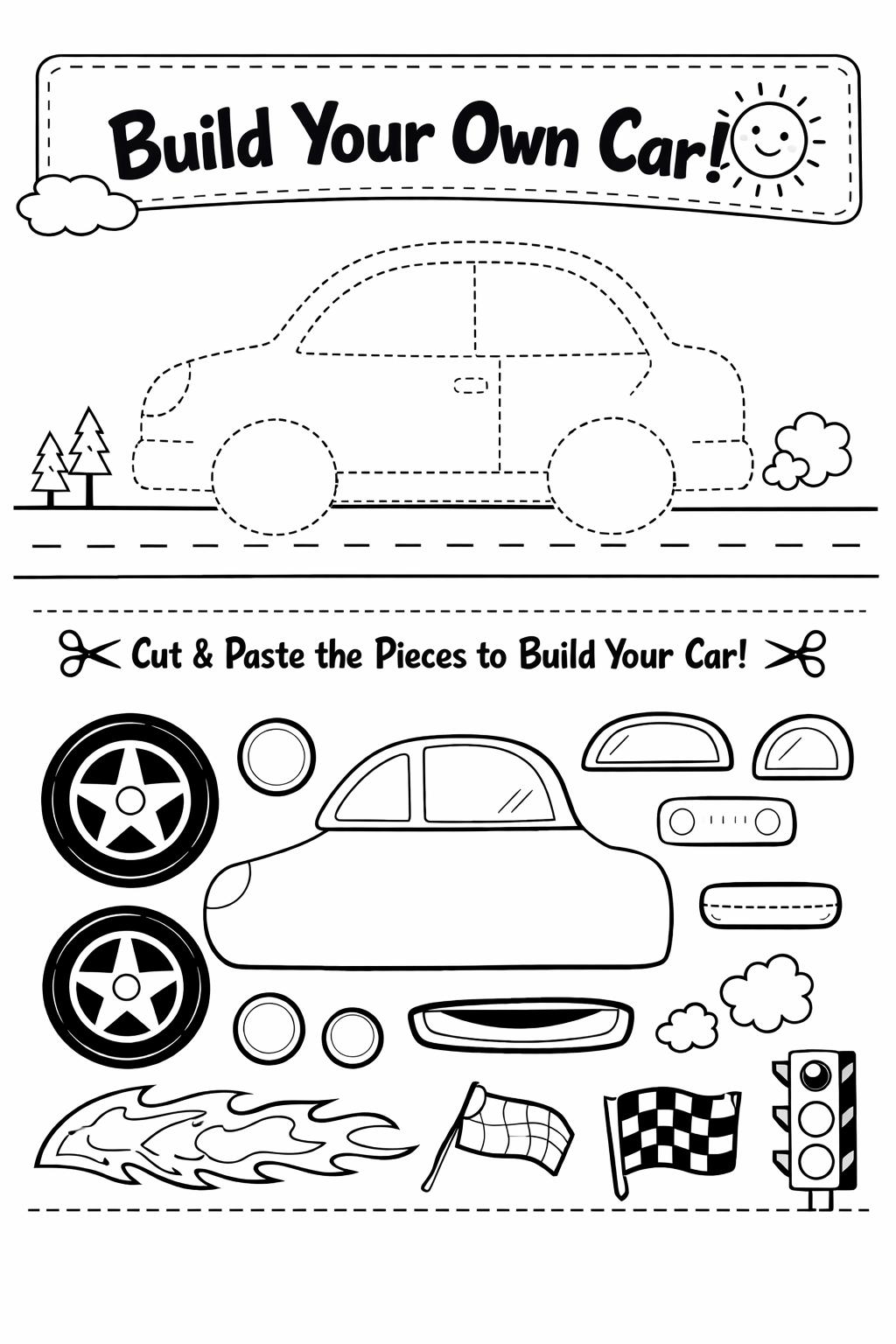 Printable Car Cut And Paste