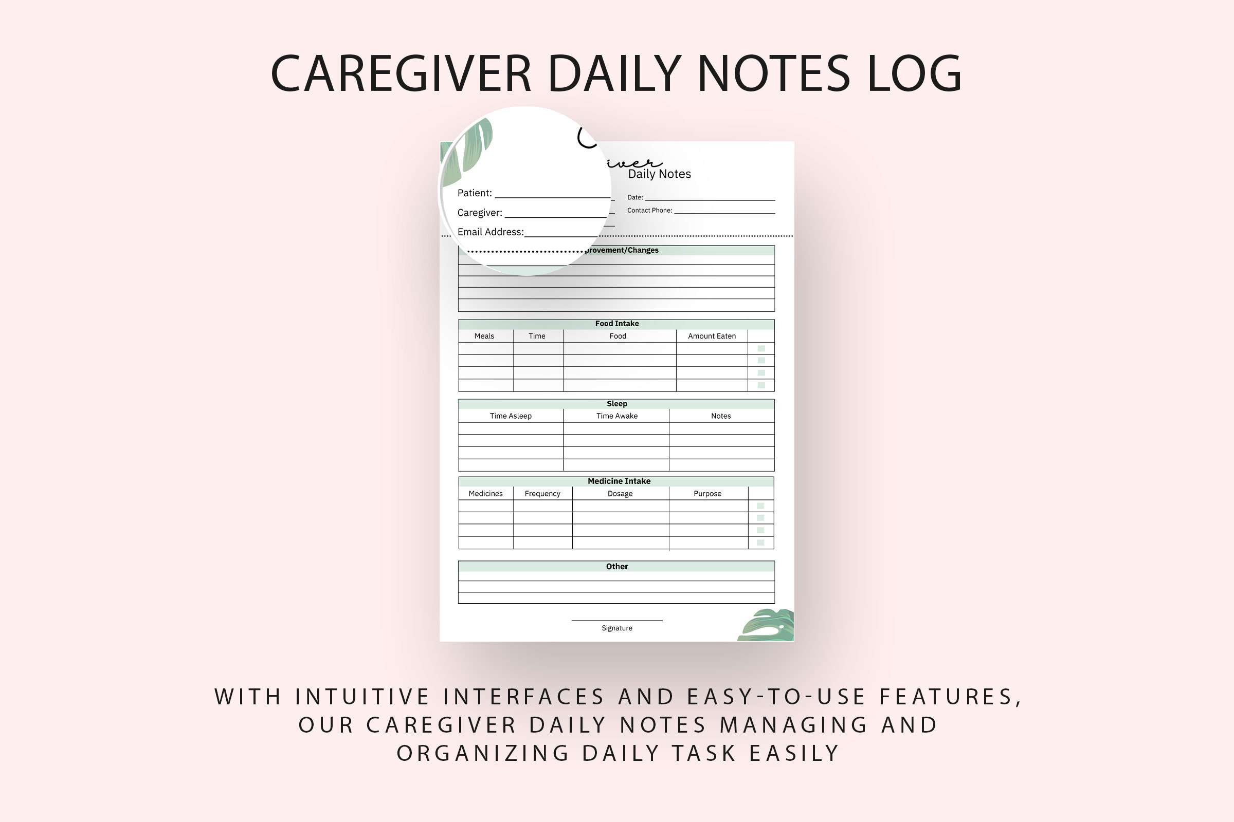Printable Caregiver Forms Pdf