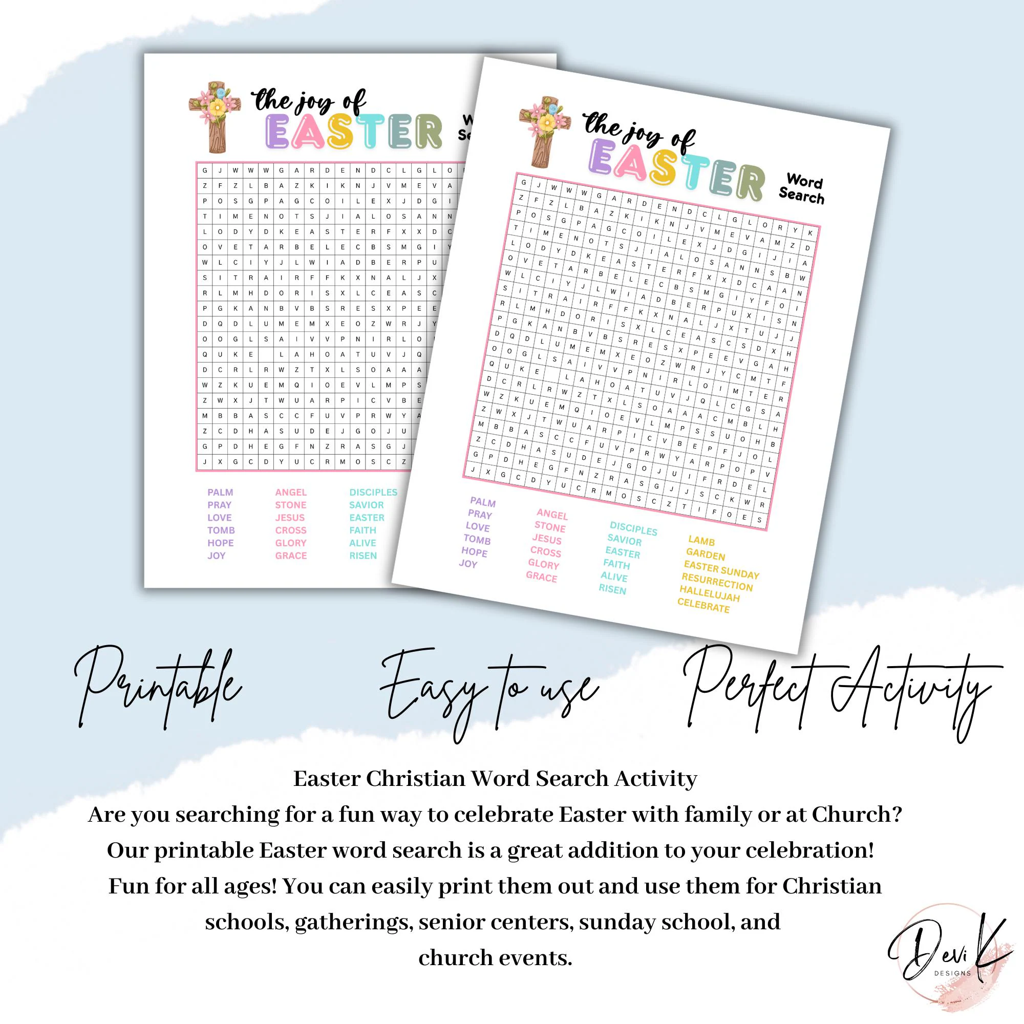 Printable Christian Easter Word Search