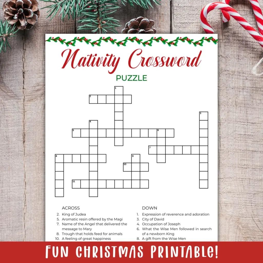 Printable Christmas Crossword Puzzle