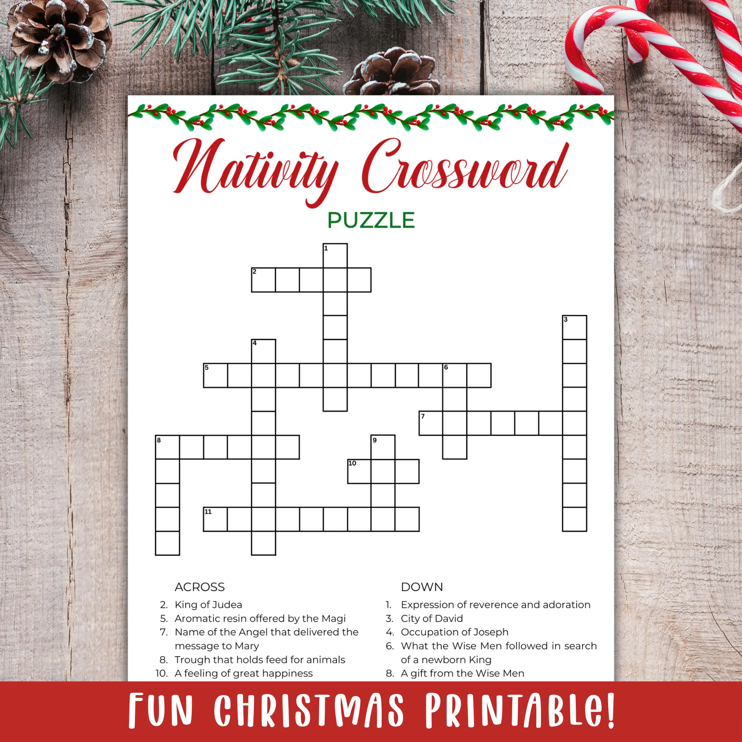Printable Christmas Crossword Puzzle
