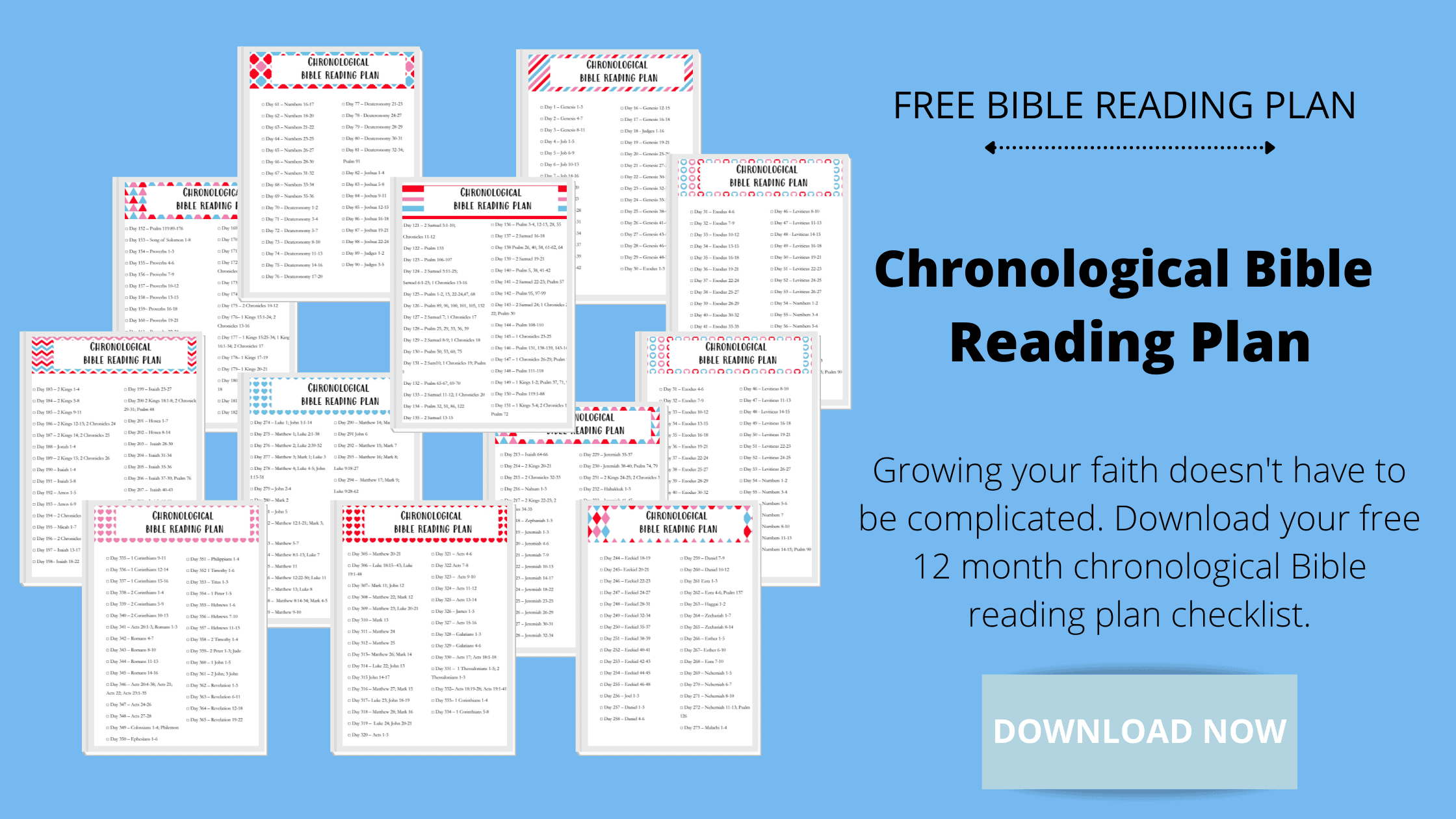 Printable Chronological Bible Reading Plan