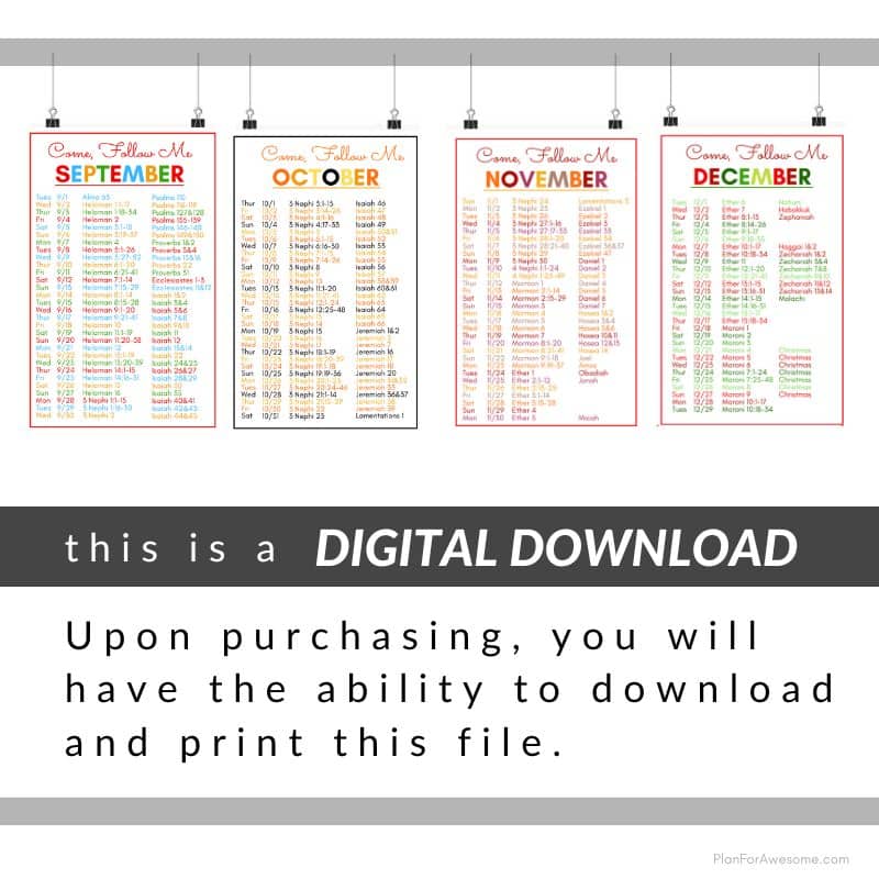 Printable Come Follow Me Daily Reading Schedule 2026 Printable Come Follow Me Daily Reading Schedule 2026