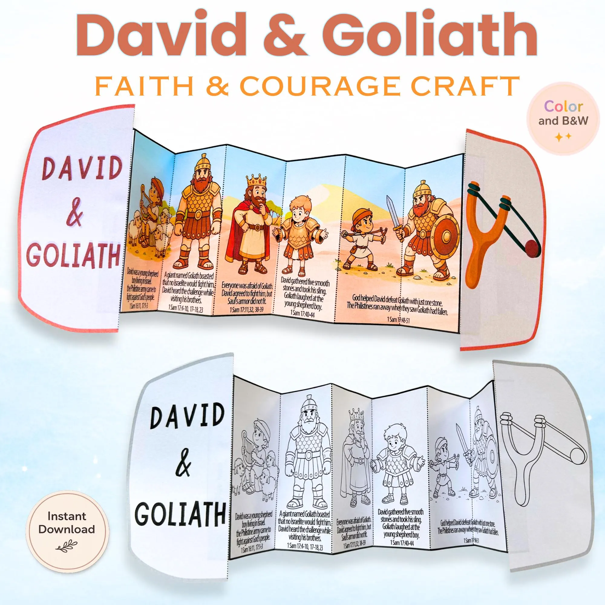 Printable David And Goliath Agamograph Printable David And Goliath Agamograph