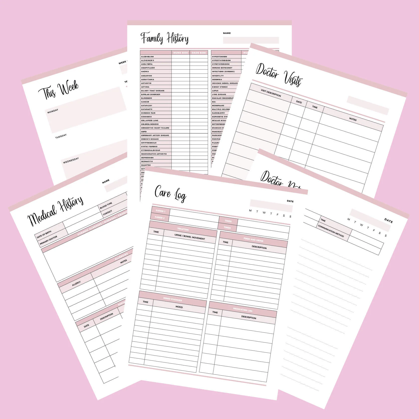 Printable Dementia Care Binder