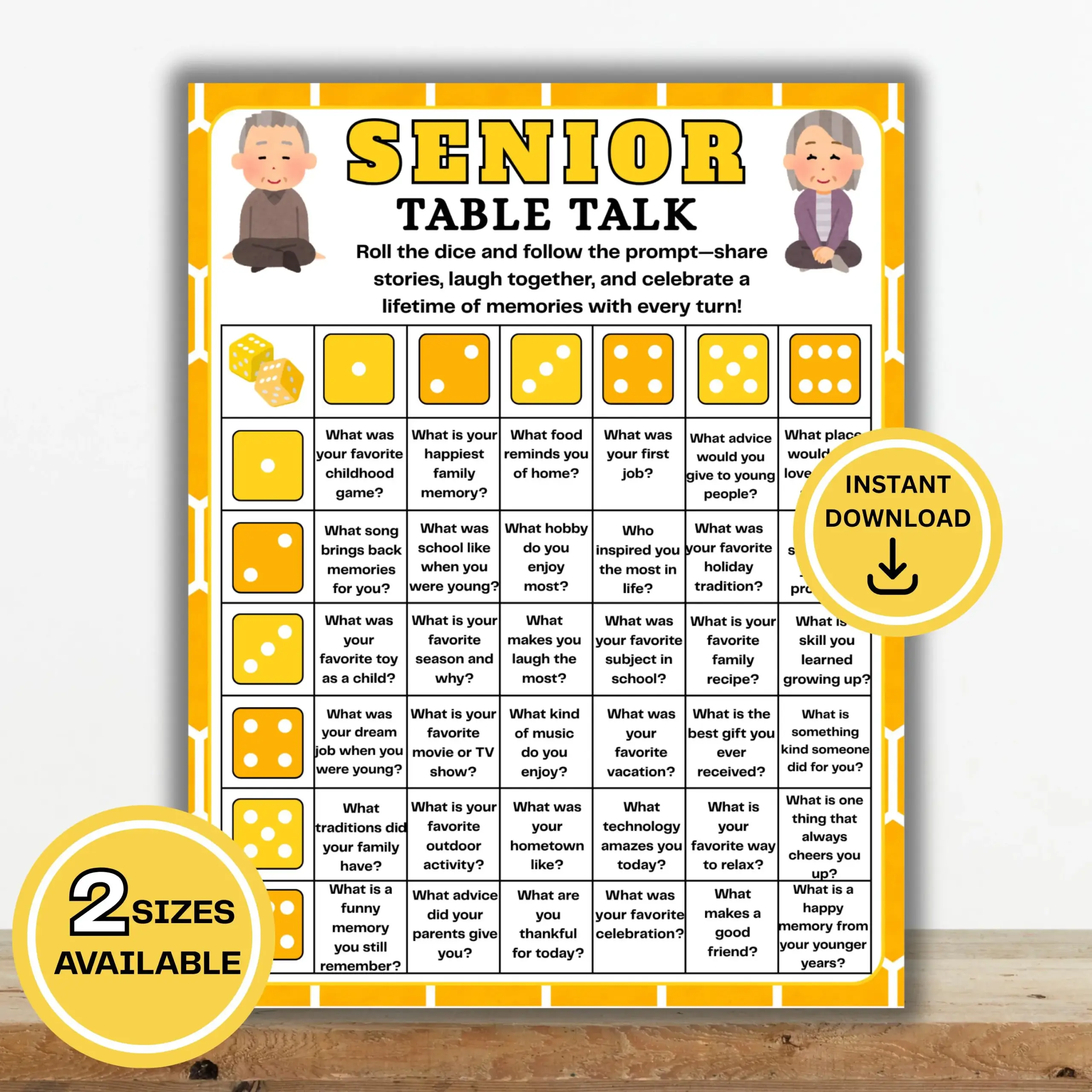 Printable Elderly Conversation Starters