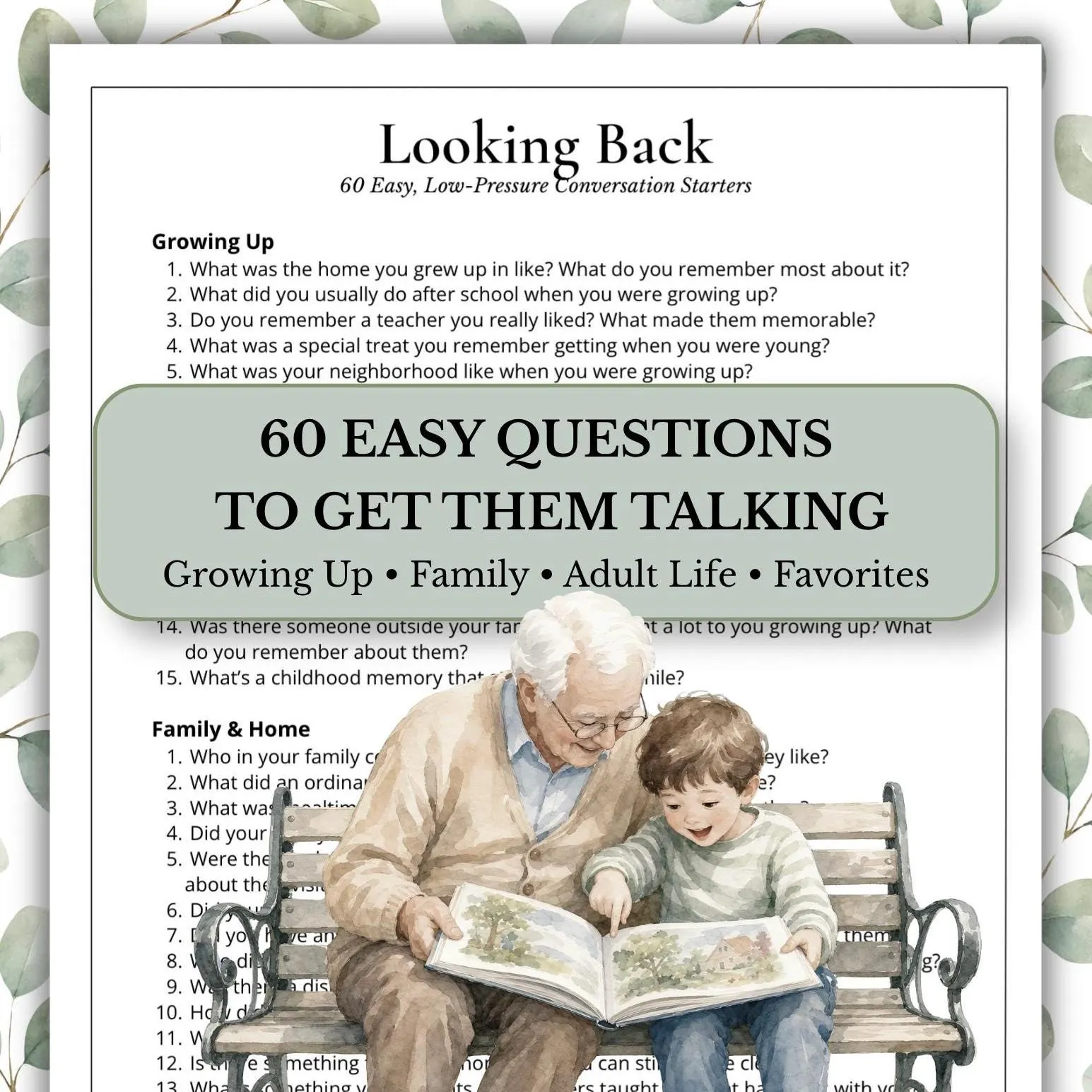 Printable Elderly Conversation Starters