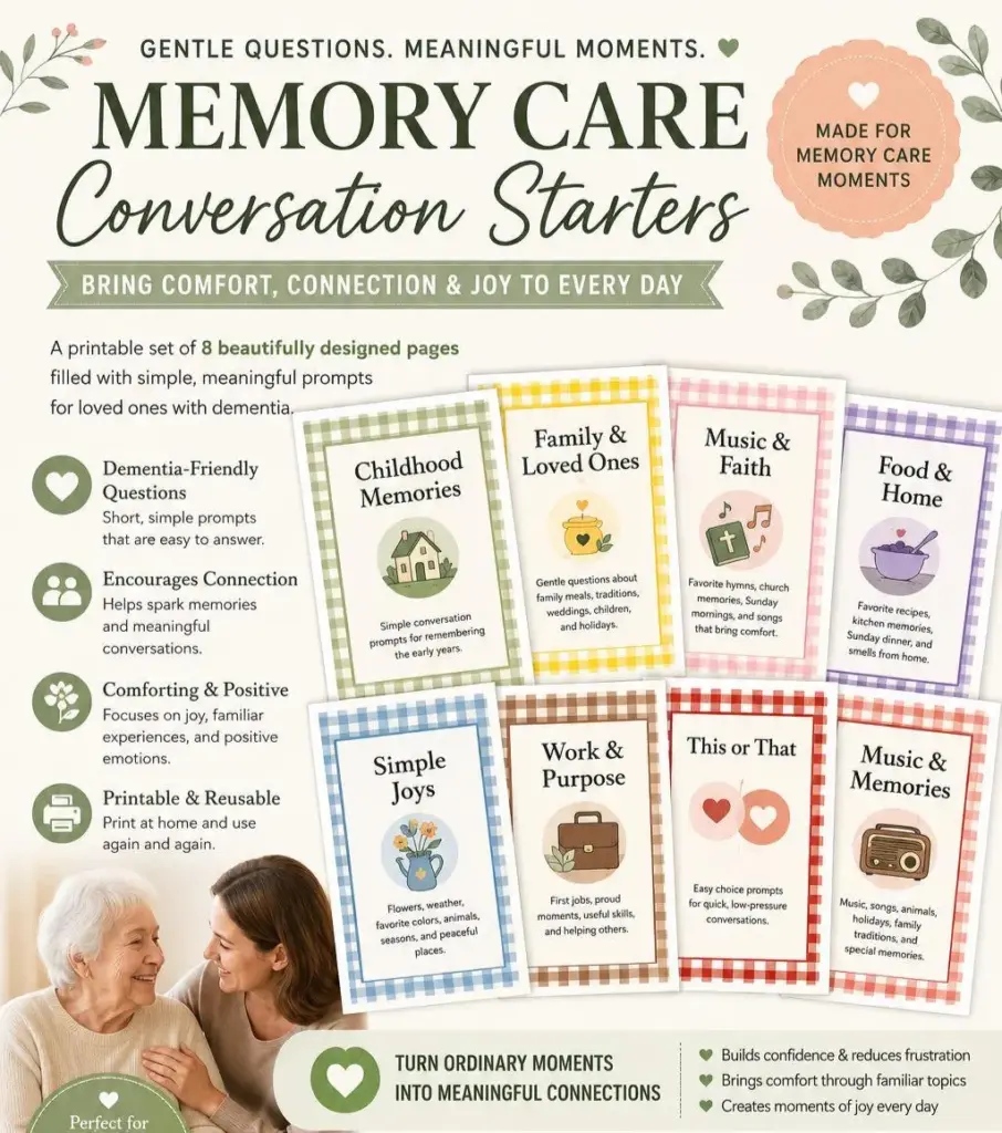 Printable Elderly Conversation Starters