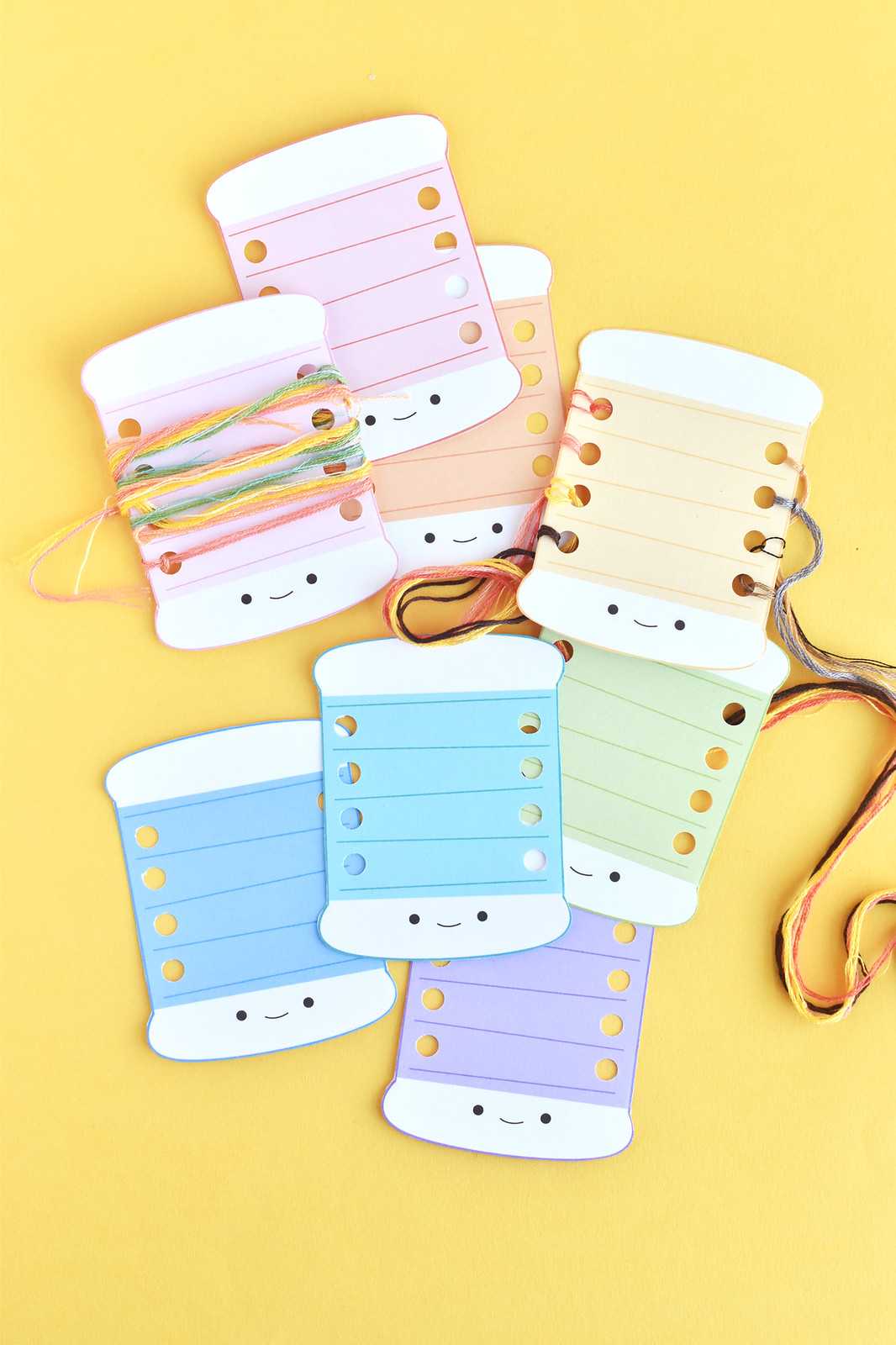 Printable Floss Bobbin Thread Organizer