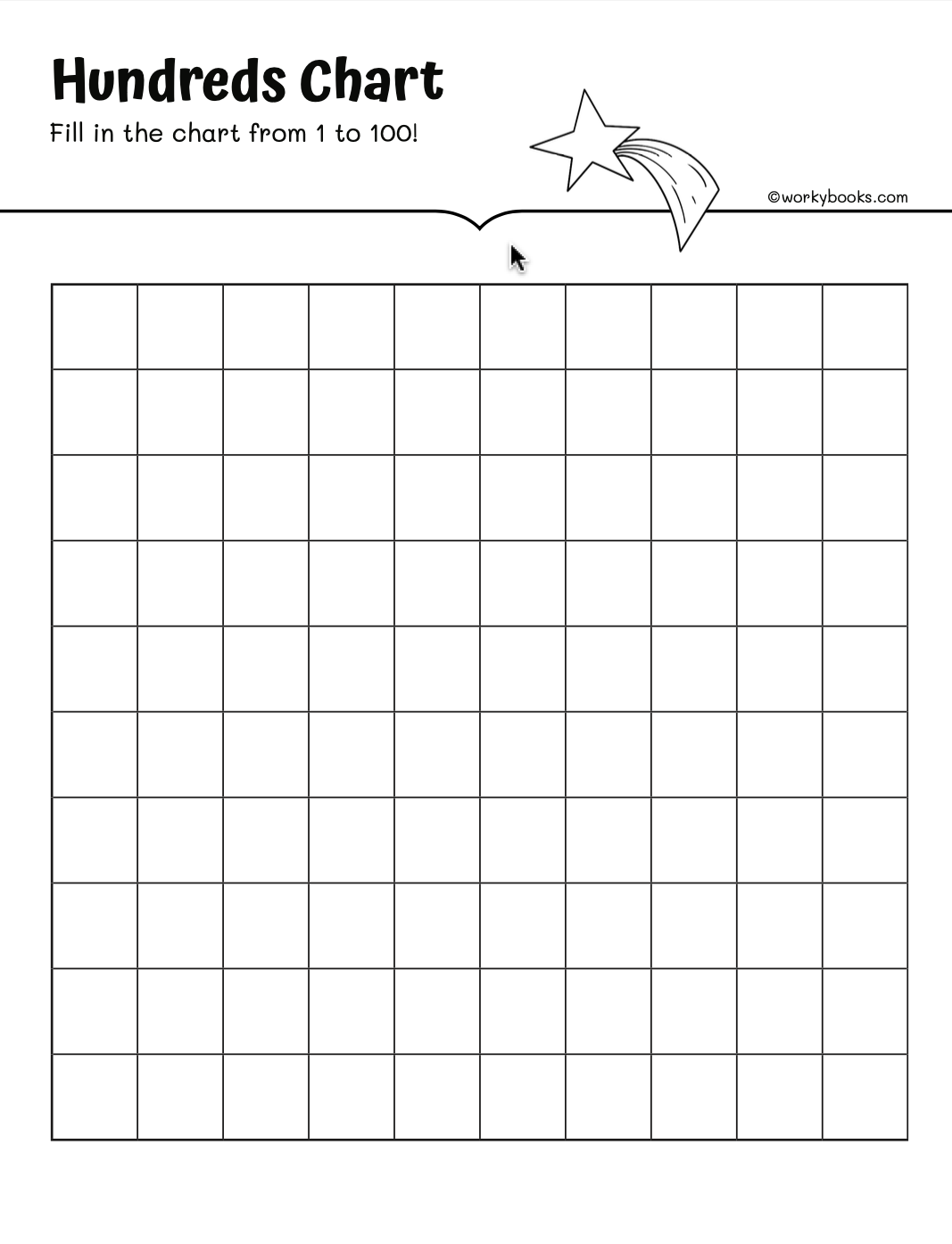 Printable Hundreds Chart With Missing Numbers Workybooks
