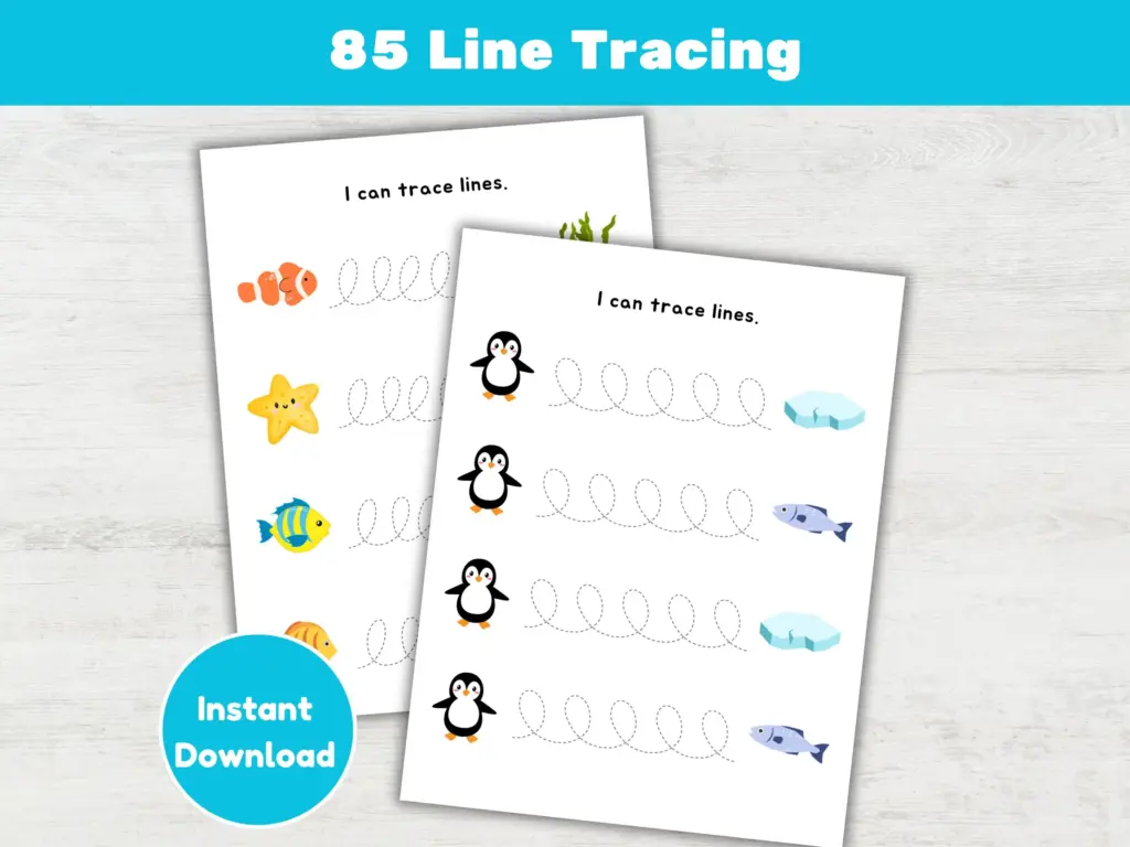 Printable Line Tracing Worksheets Fine