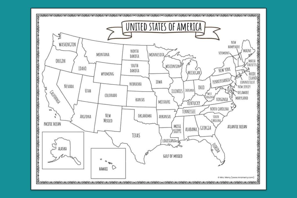 Printable Map Of The United States