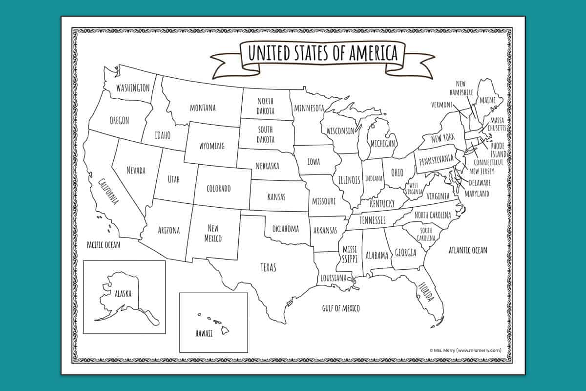 Printable Map Of The United States