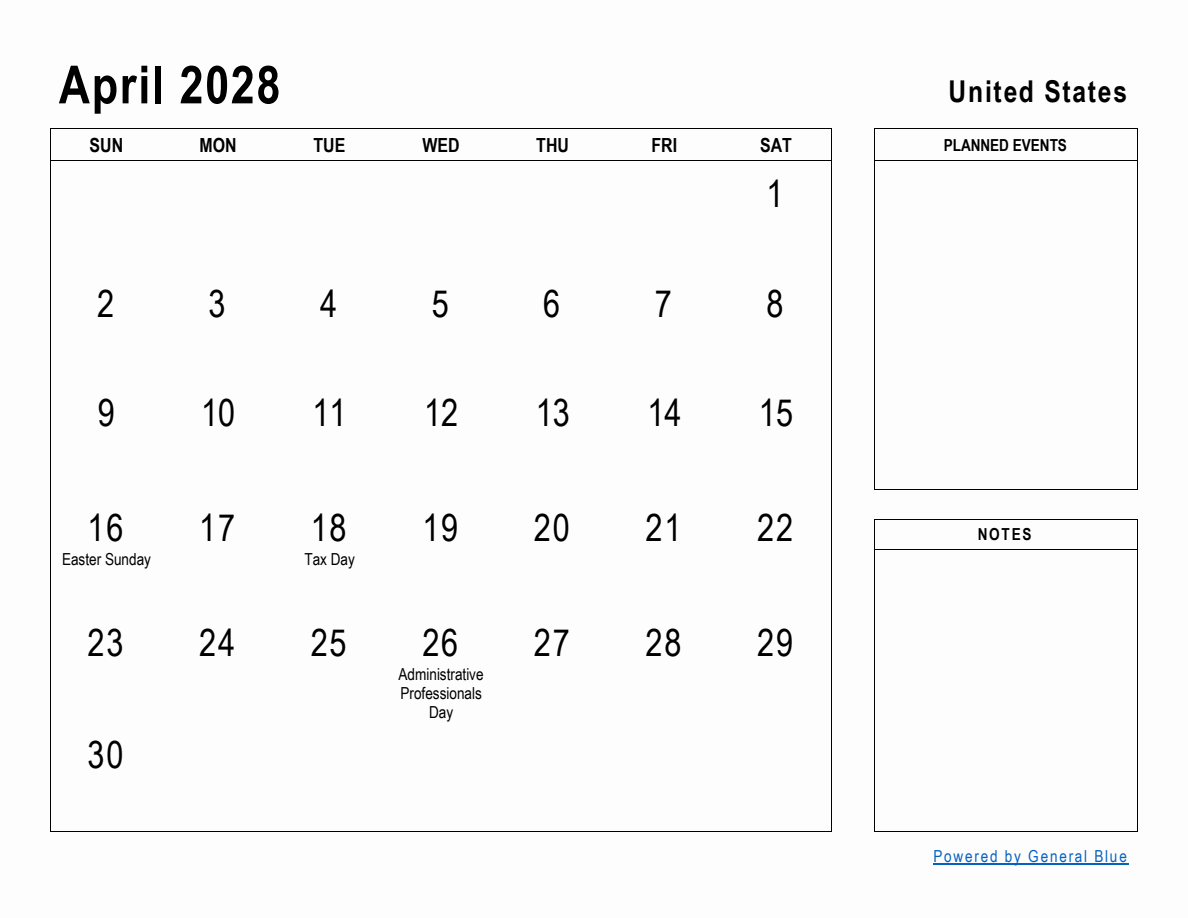 Printable Monthly Holiday Calendar