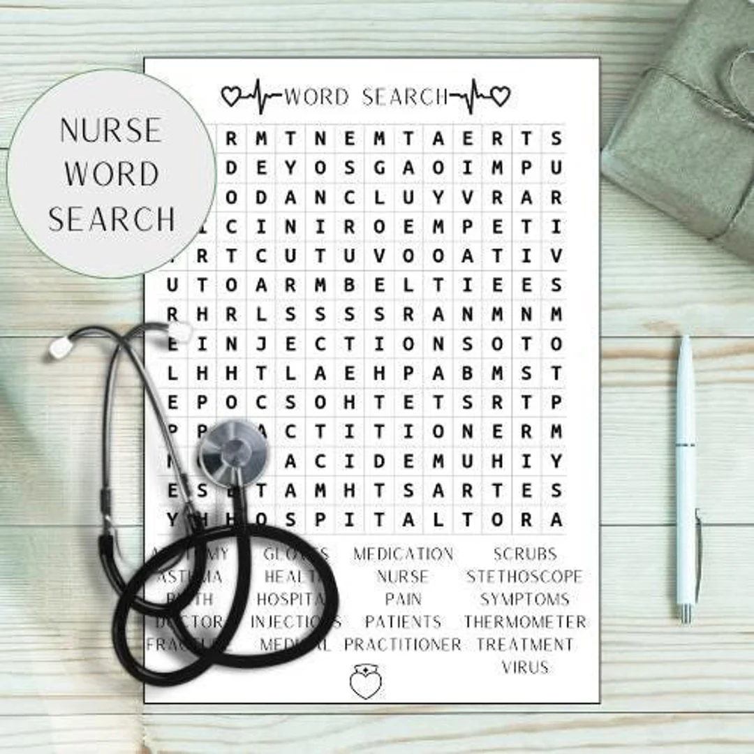 Printable Nurse Word Search Games