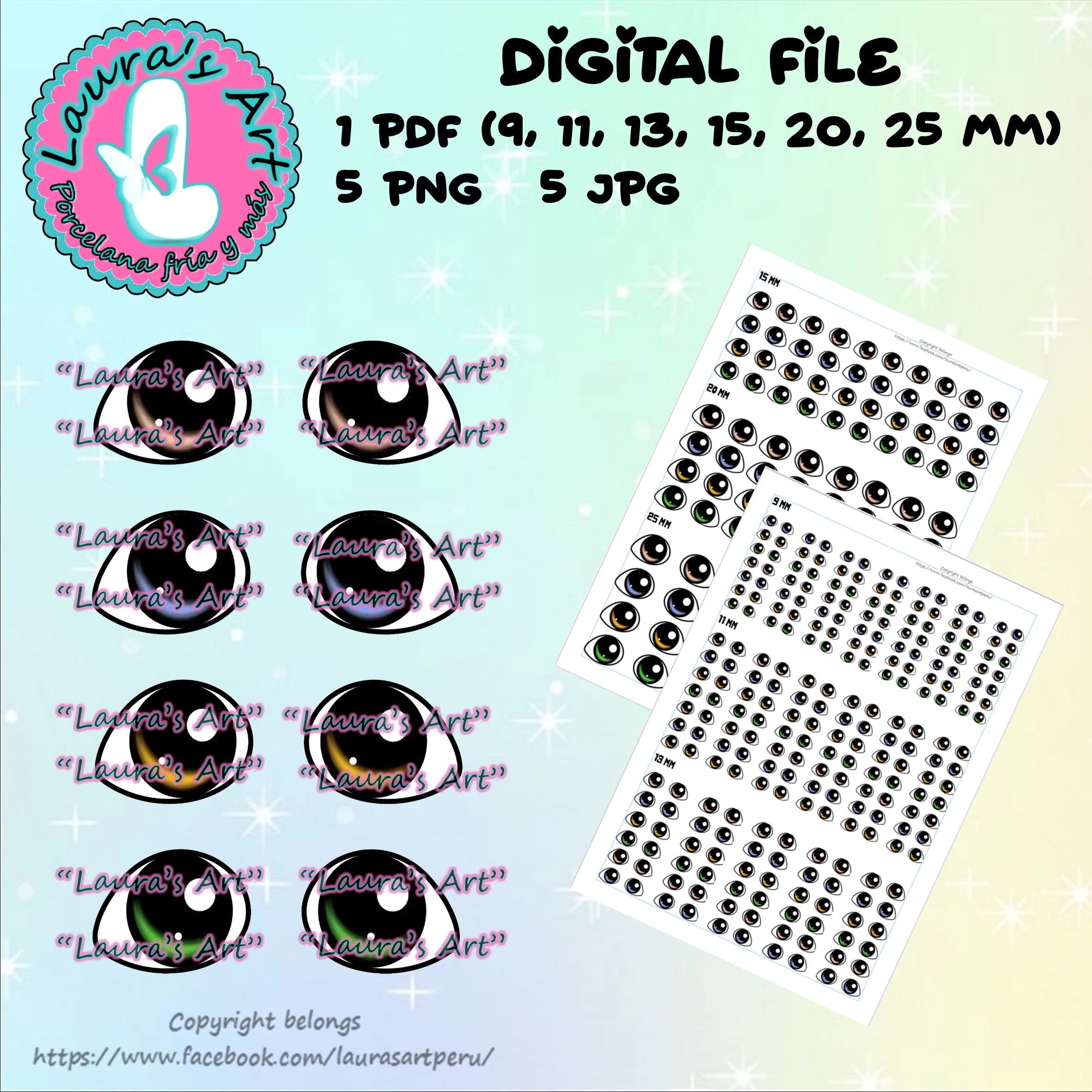 Printable Resin Eyes Template