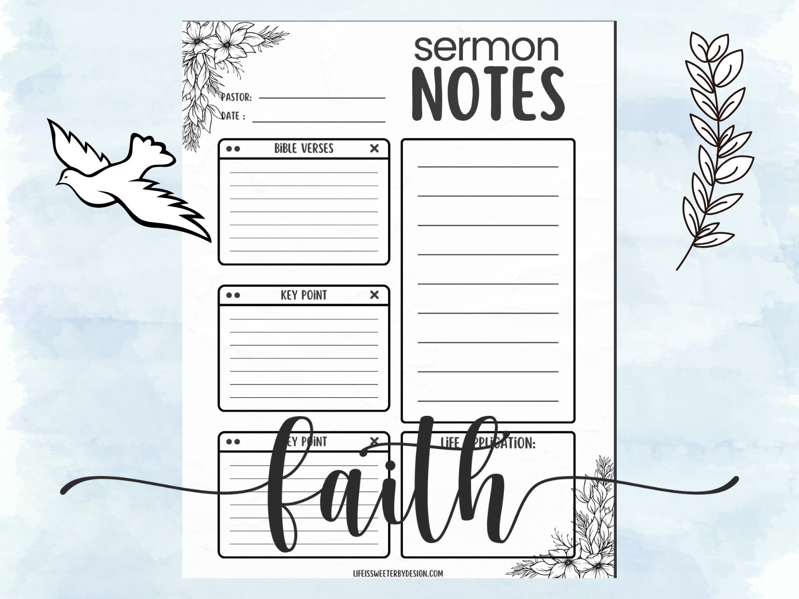 Printable Sermon Notes