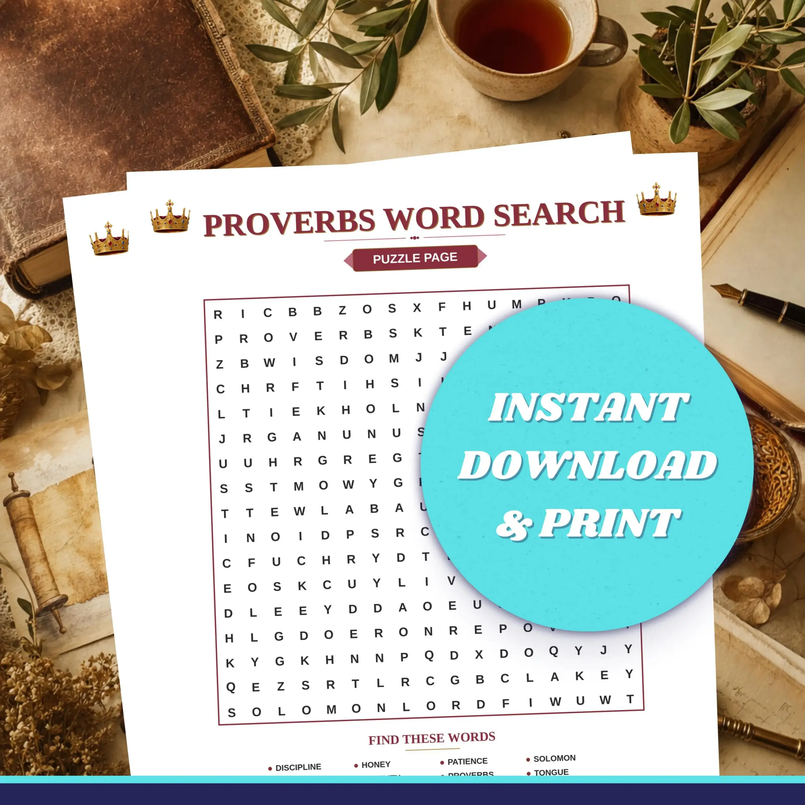 Proverbs Word Search
