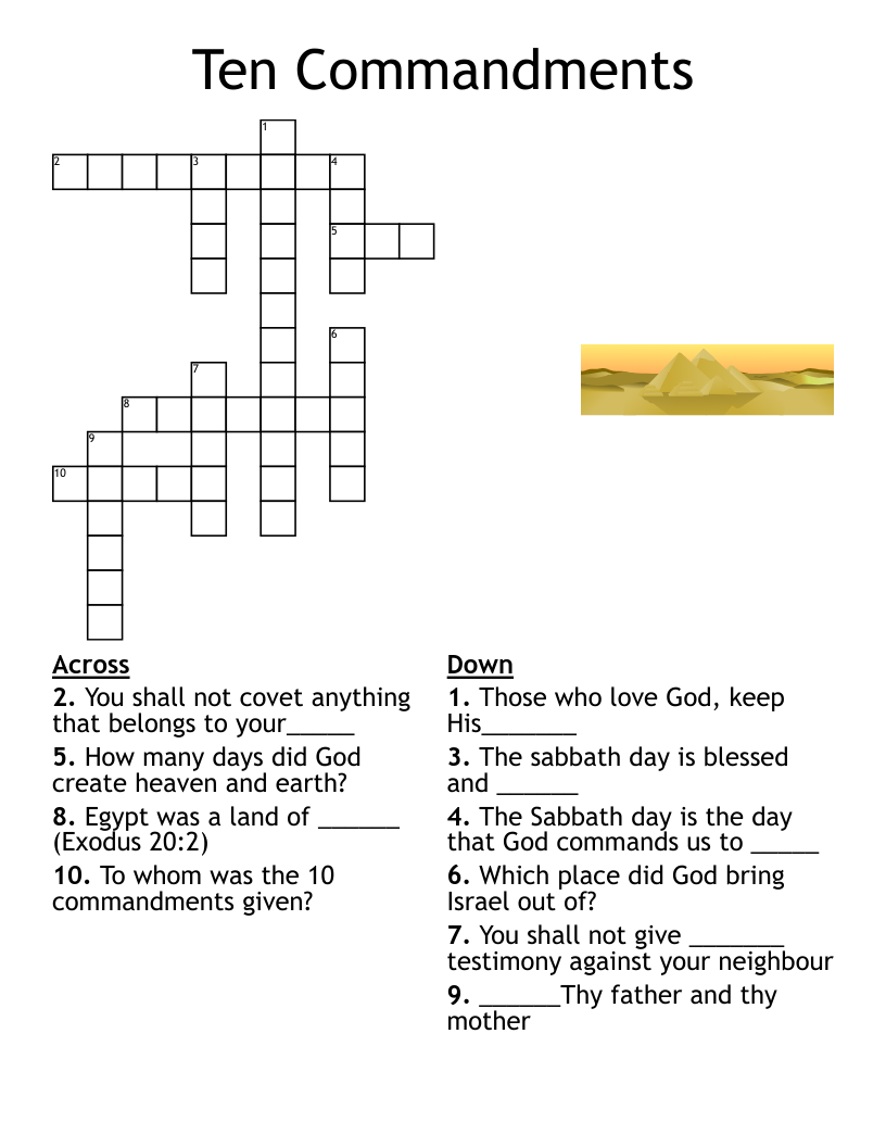 Ten Commandments Bible Study Worksheet For Adults Free Printable Pdf ...