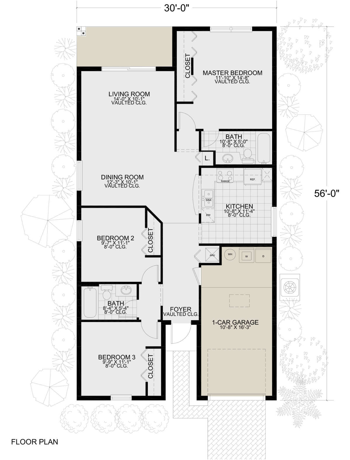 Ranch Plan 1281 Square Feet 3 Bedrooms 2 Bathrooms