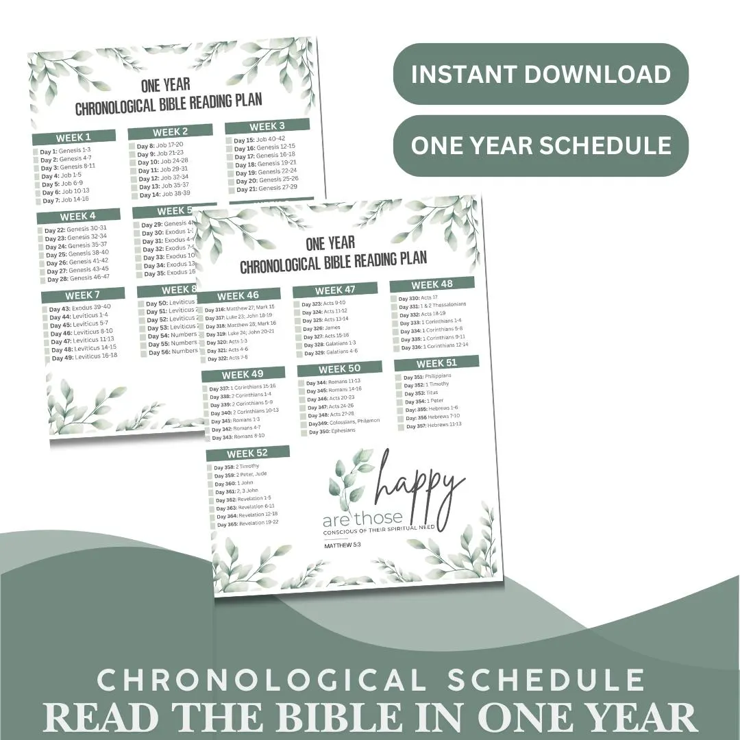 Read The Bible In A Year Printable