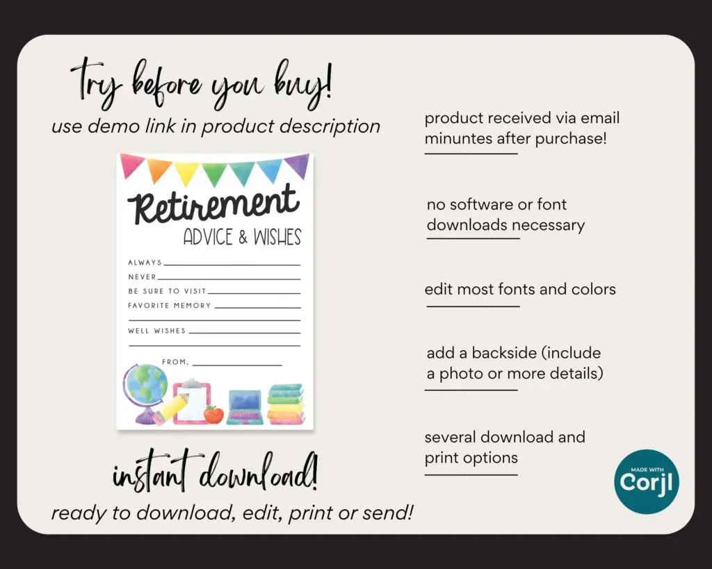 Retirement Advice Cards Teacher