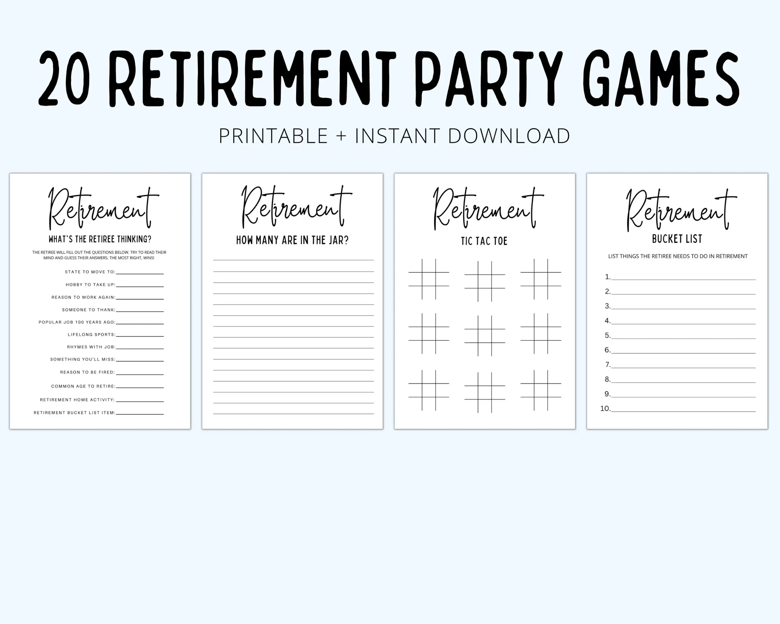Retirement Party Games Retirement Games