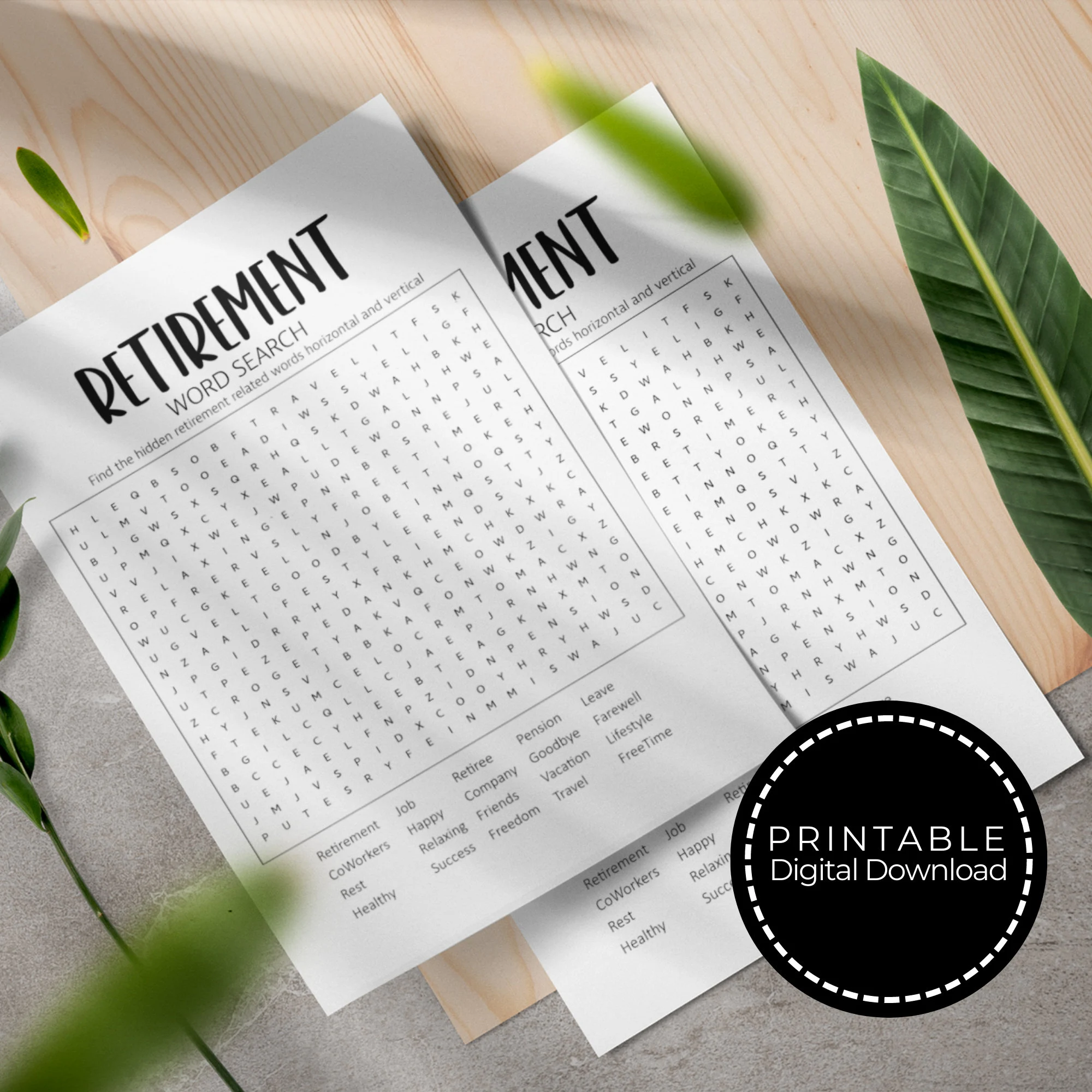 Retirement Word Search Game Printable Retirement Word Search Game Printable