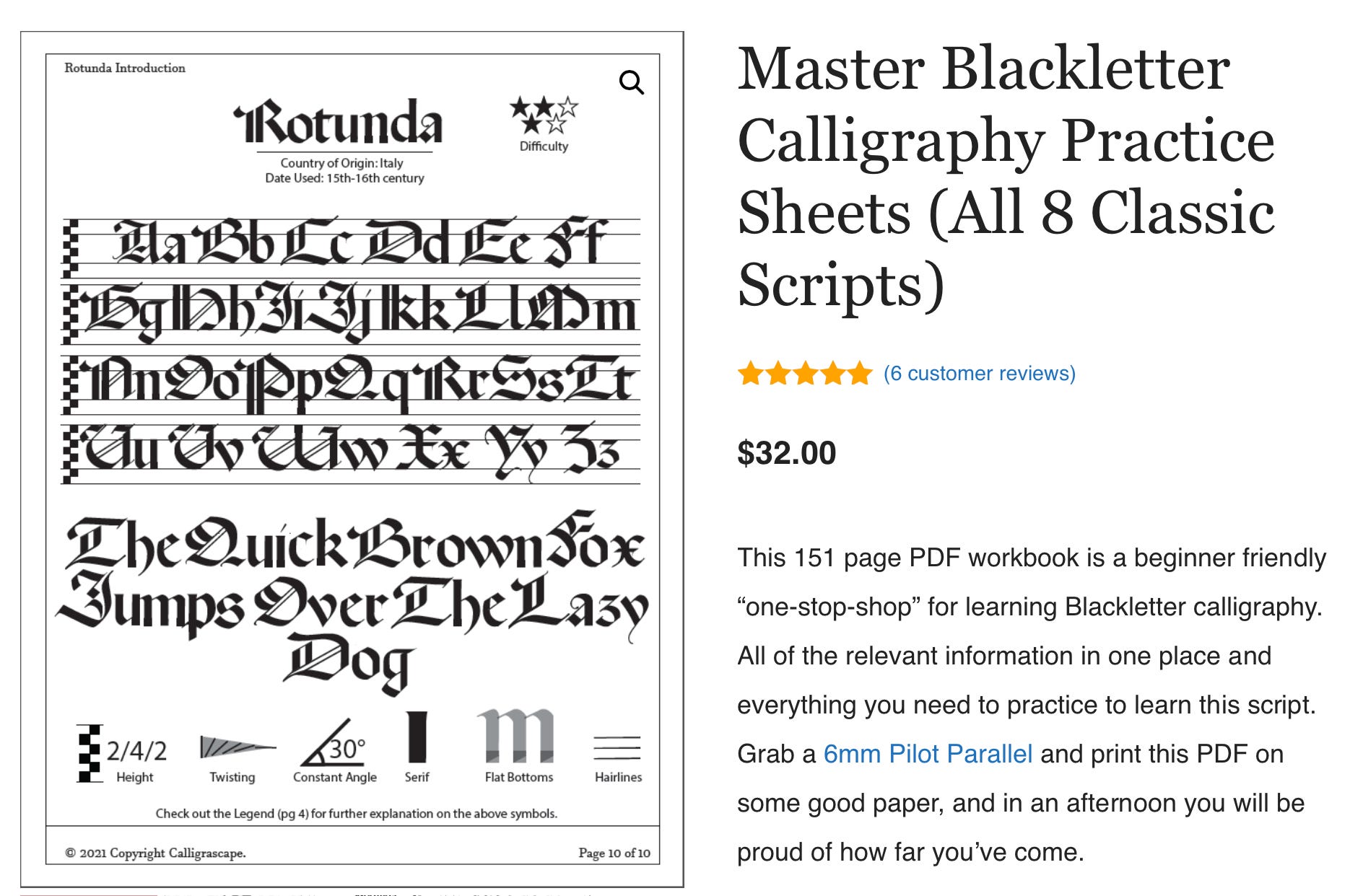 Review Calligrascape Blackletter