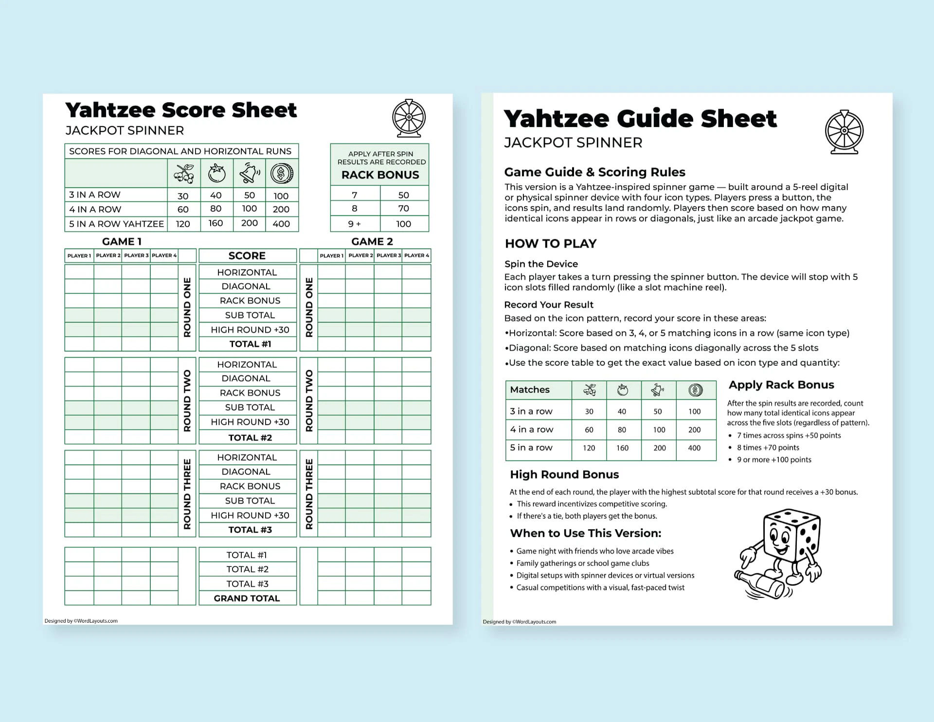 Score Sheets