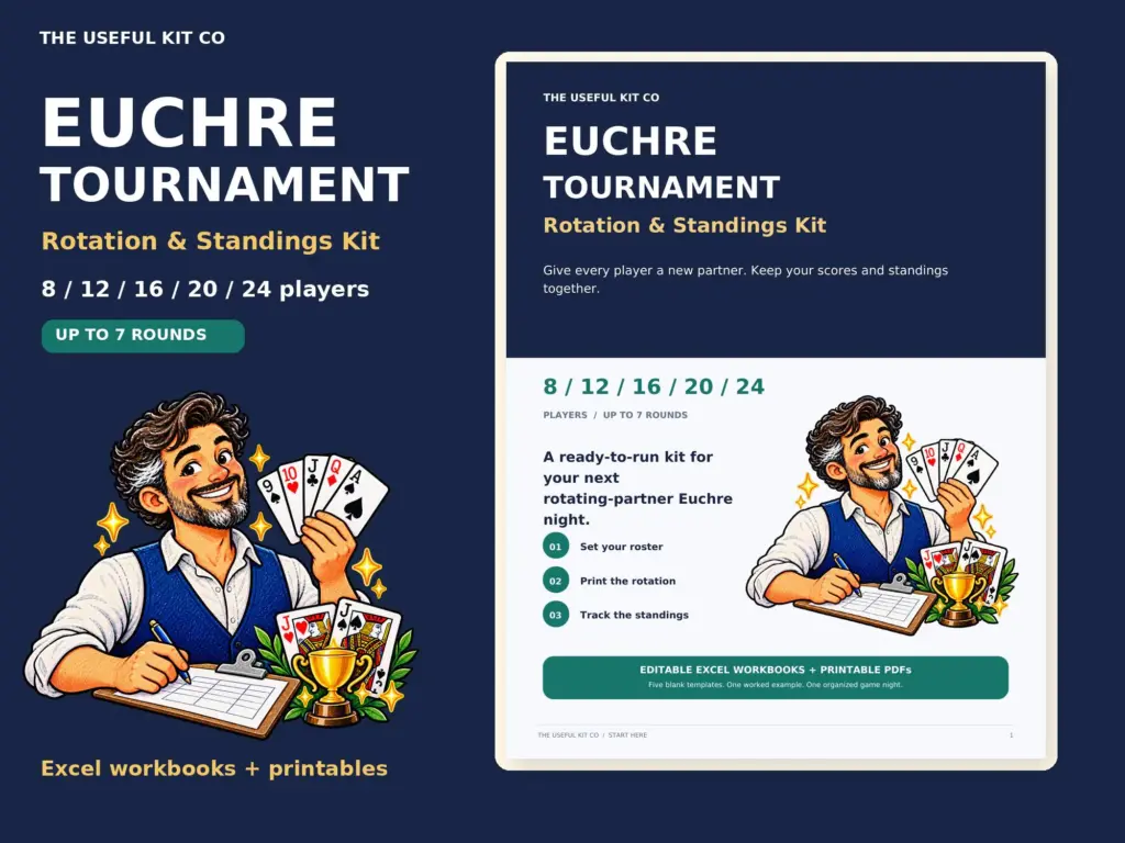 Score Sheets For 8 Player Euchre