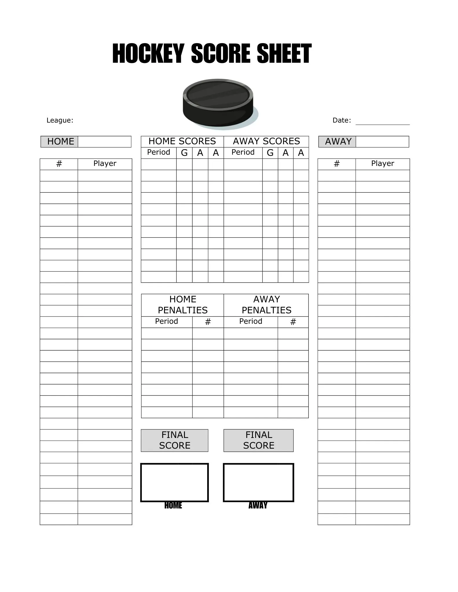 Scoring Sheets