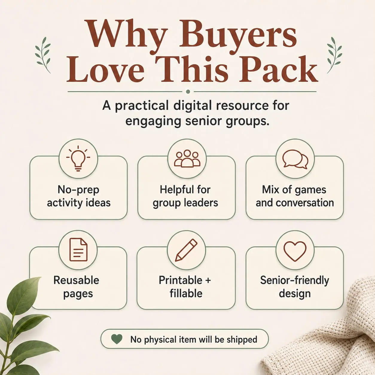 Senior Activity Printable Pack Large