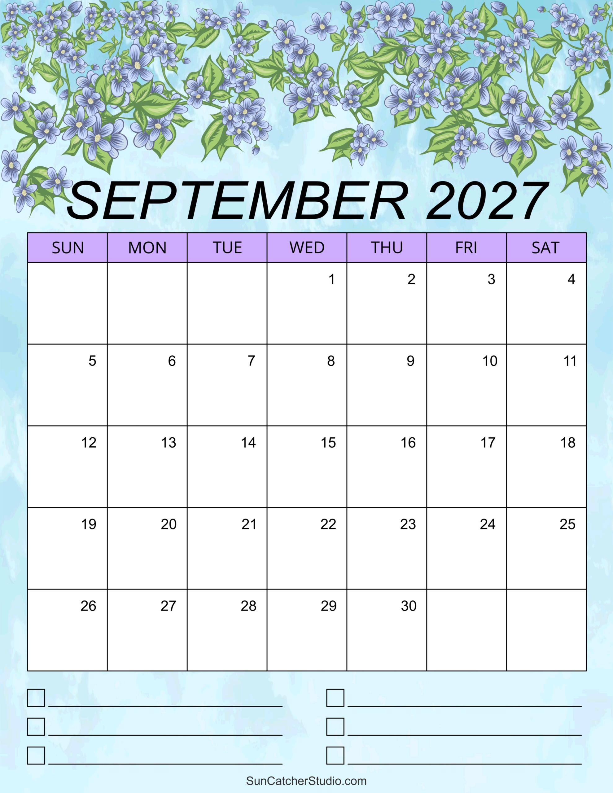 September 2027 Calendar