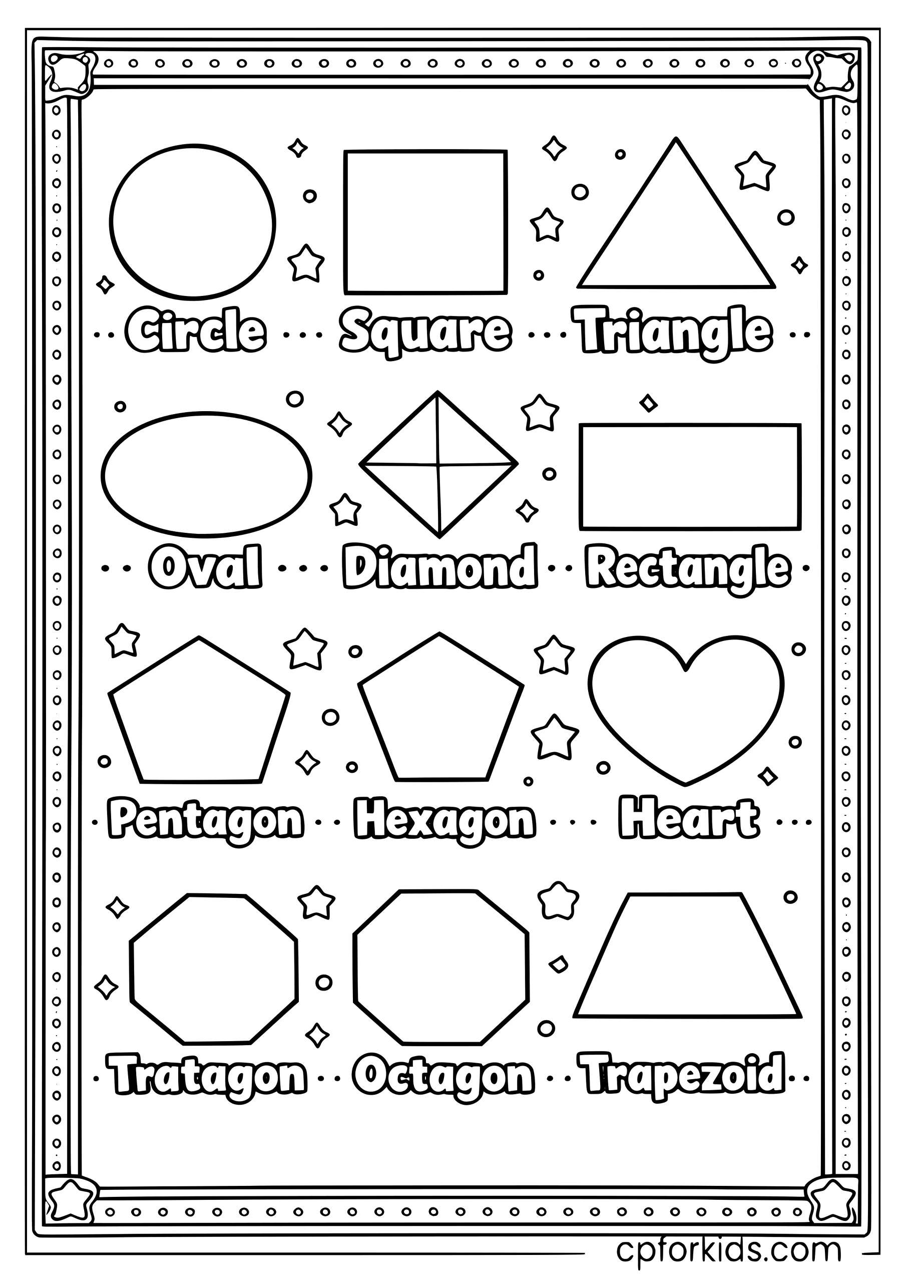 Shapes Coloring Pages