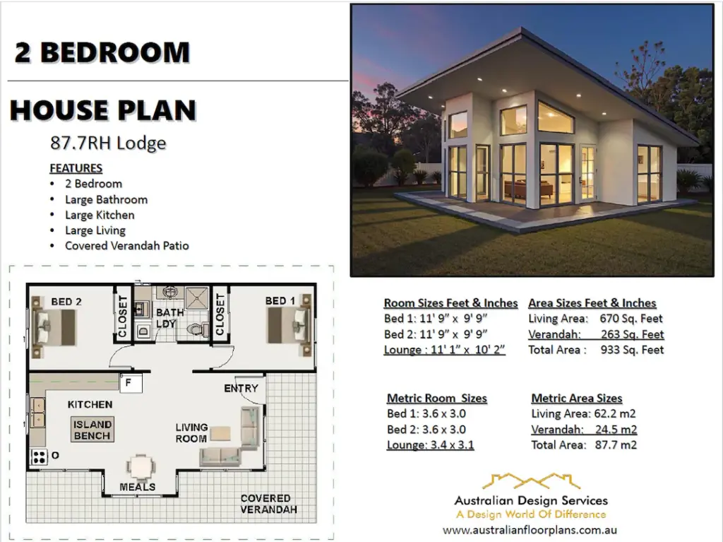 Skillion Roof House Plans 2 Bedroom
