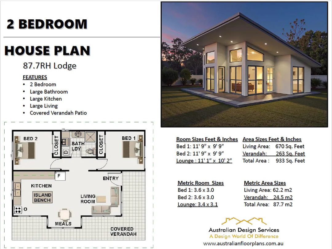 Skillion Roof House Plans 2 Bedroom