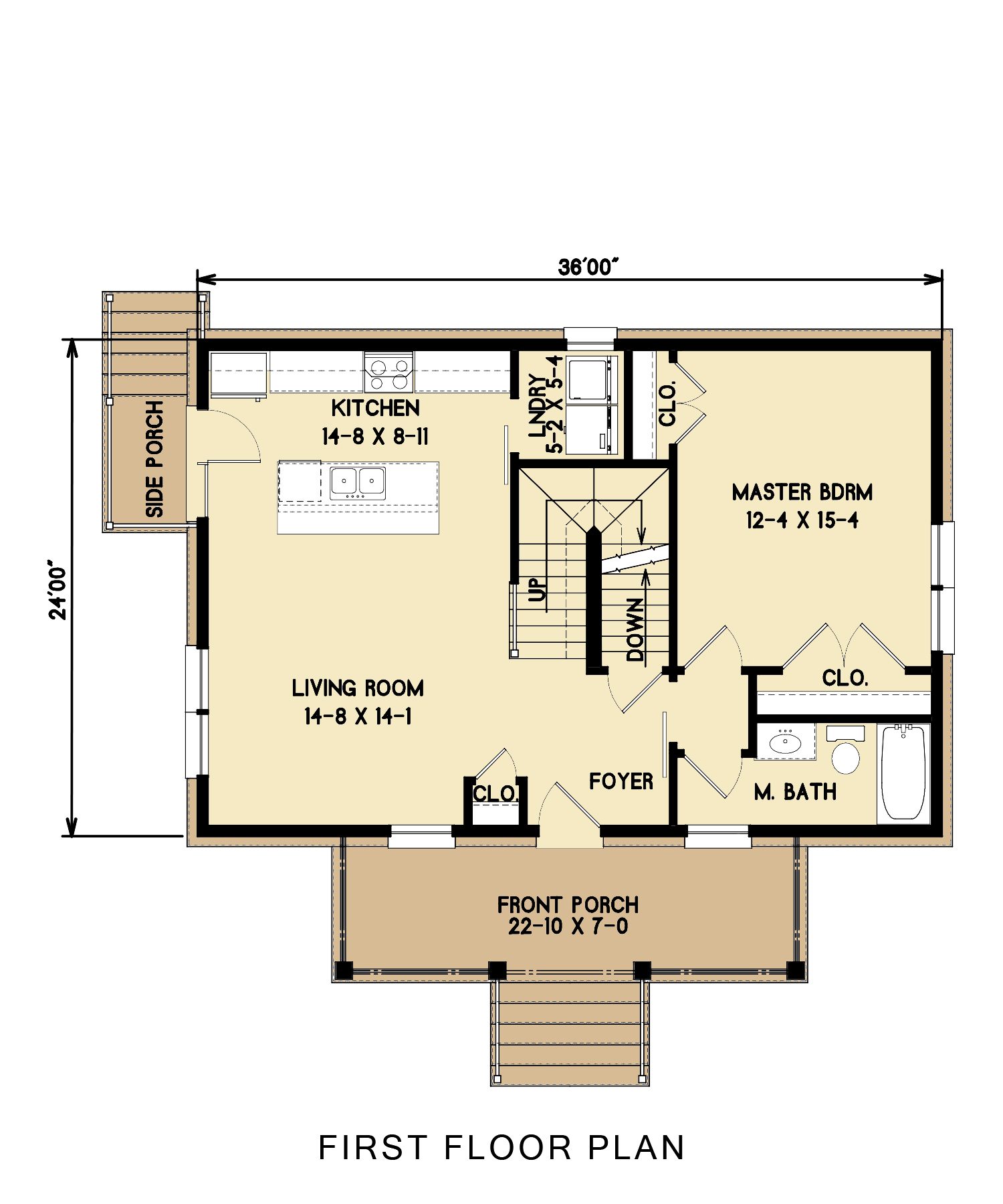 Small 2 Story Floor Plan With Open Basement