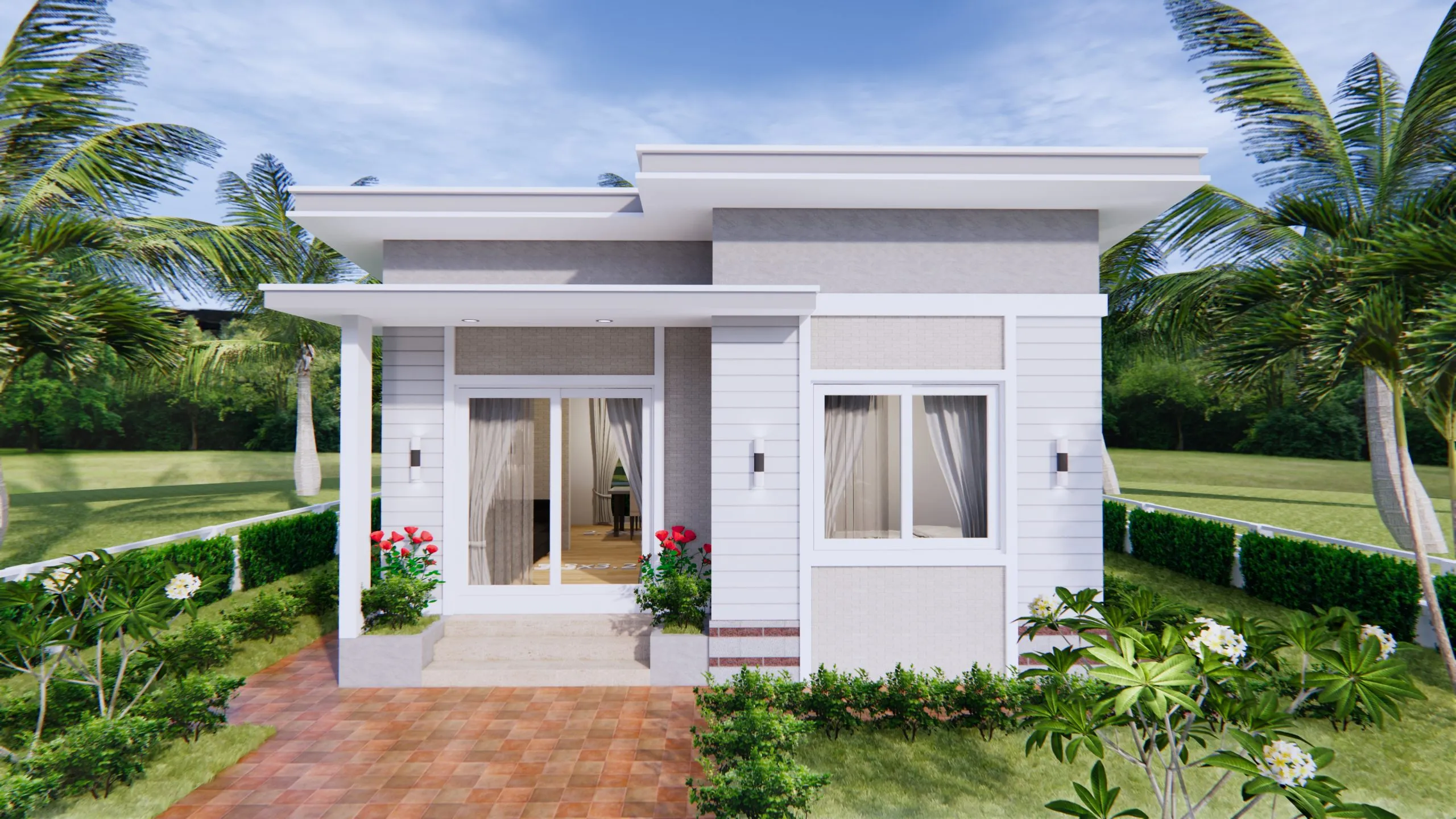 Small House Design 7x7 Meters 24x24 Feet