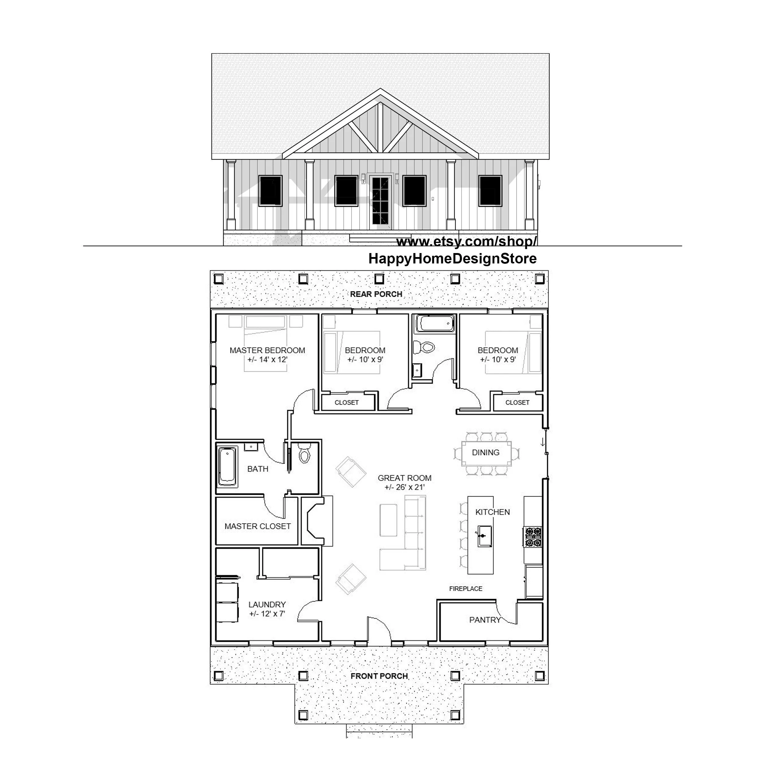 Spacious Cottage 3 Bed 2 Bath 40x40