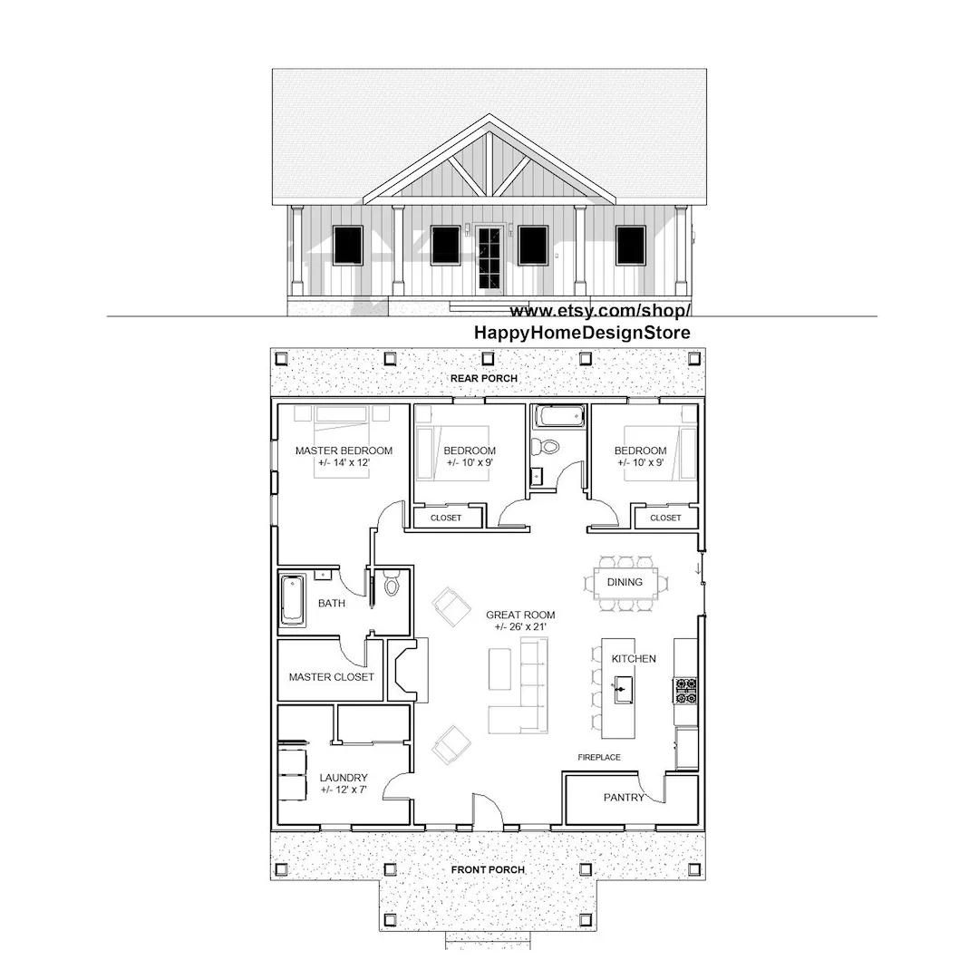 Spacious Cottage 3 Bed 2 Bath 40x40