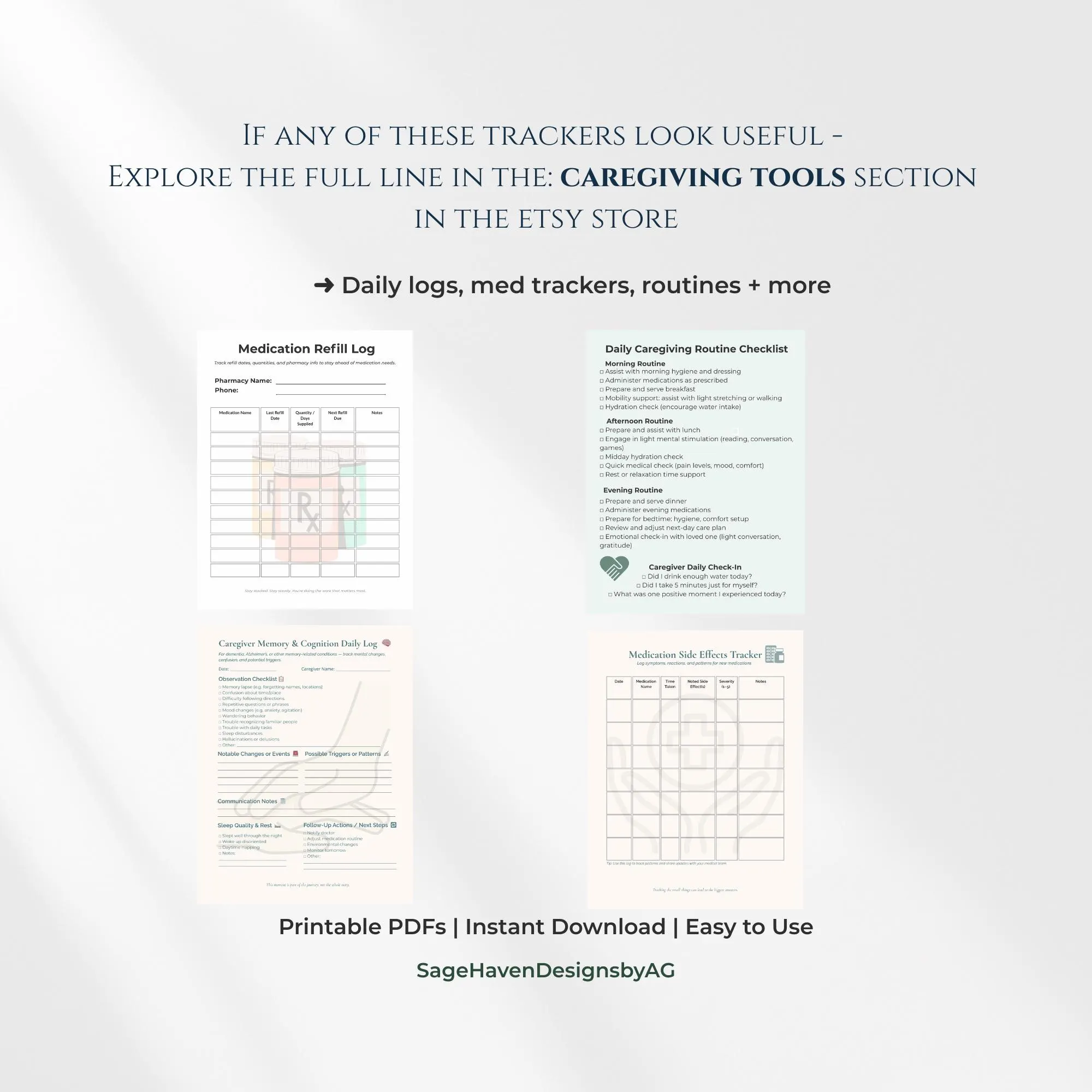 Symptom Tracker For Caregivers Daily