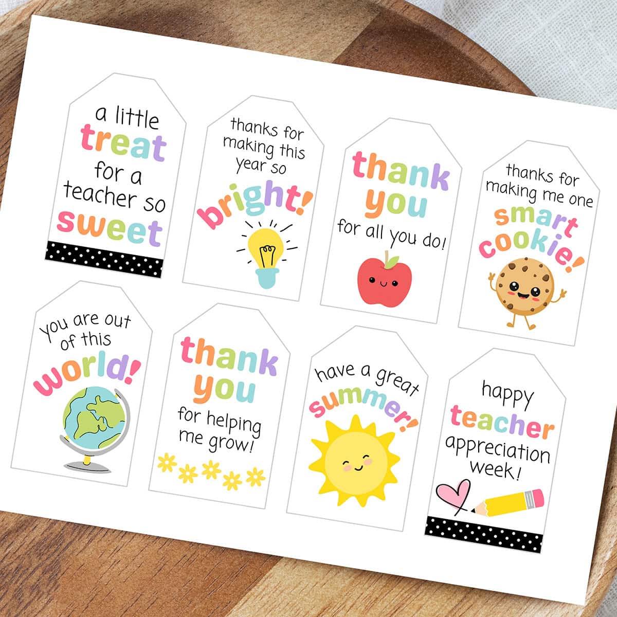 Teacher Gift Tags