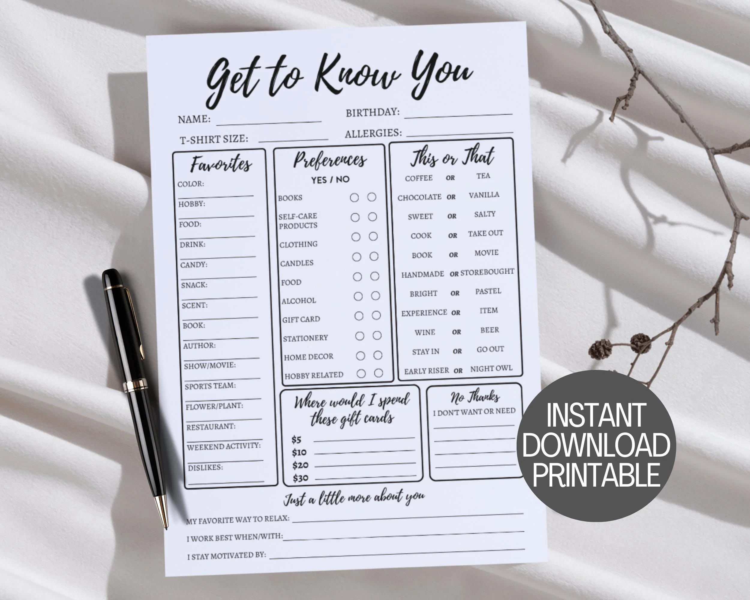 Team Building Get To Know Your Staff Questionnaire Printable Team Building Get To Know Your Staff Questionnaire Printable