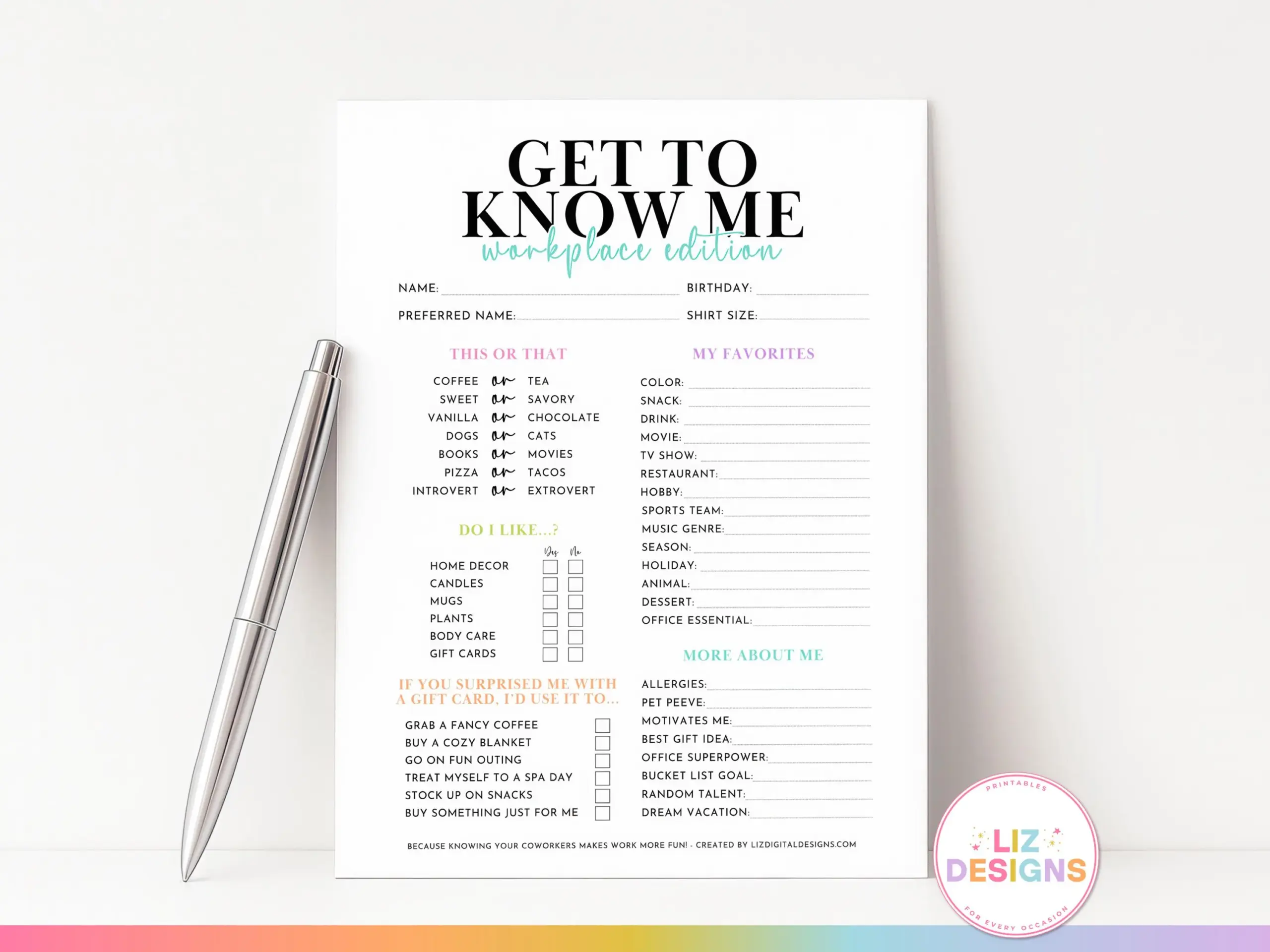 Team Building Get To Know Your Staff Questionnaire Printable Team Building Get To Know Your Staff Questionnaire Printable