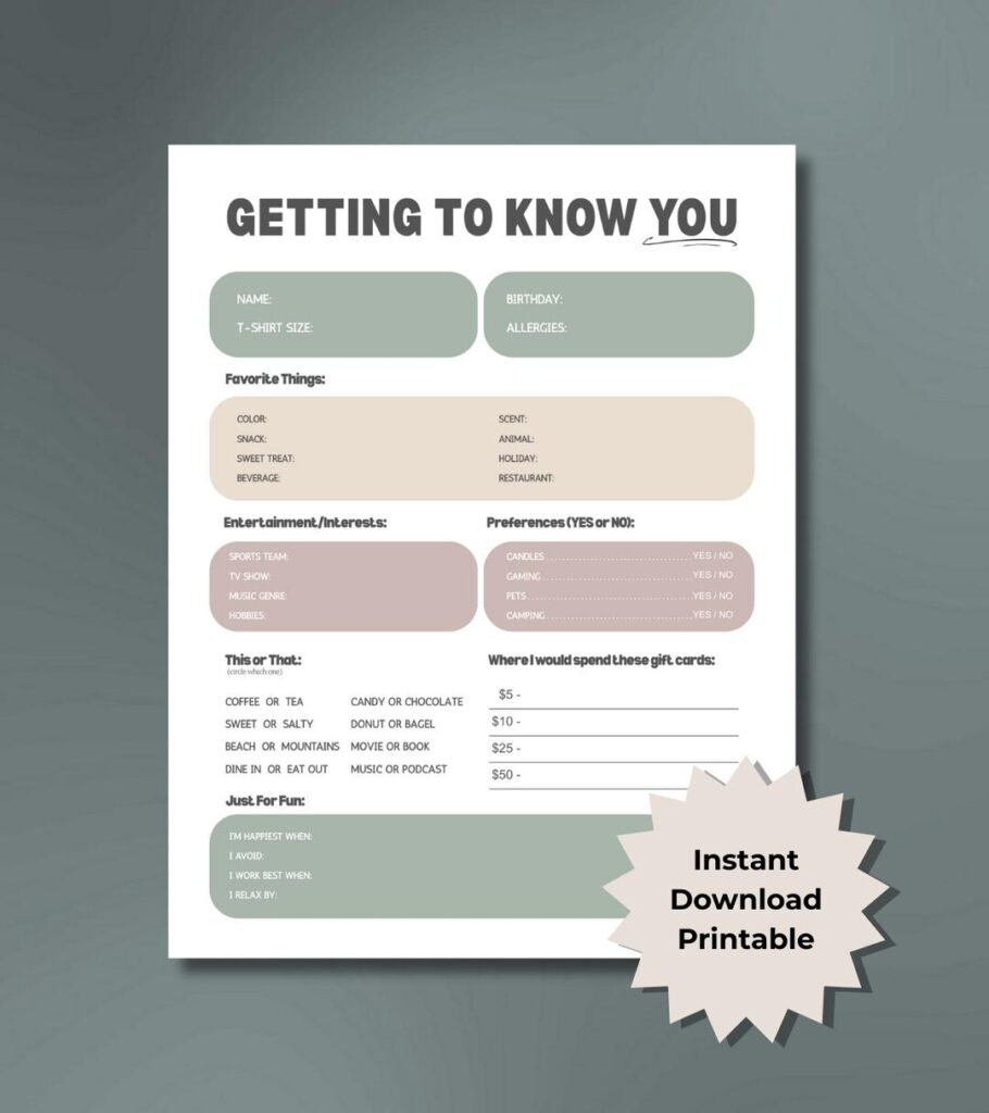 Team Building Questionnaire Employee