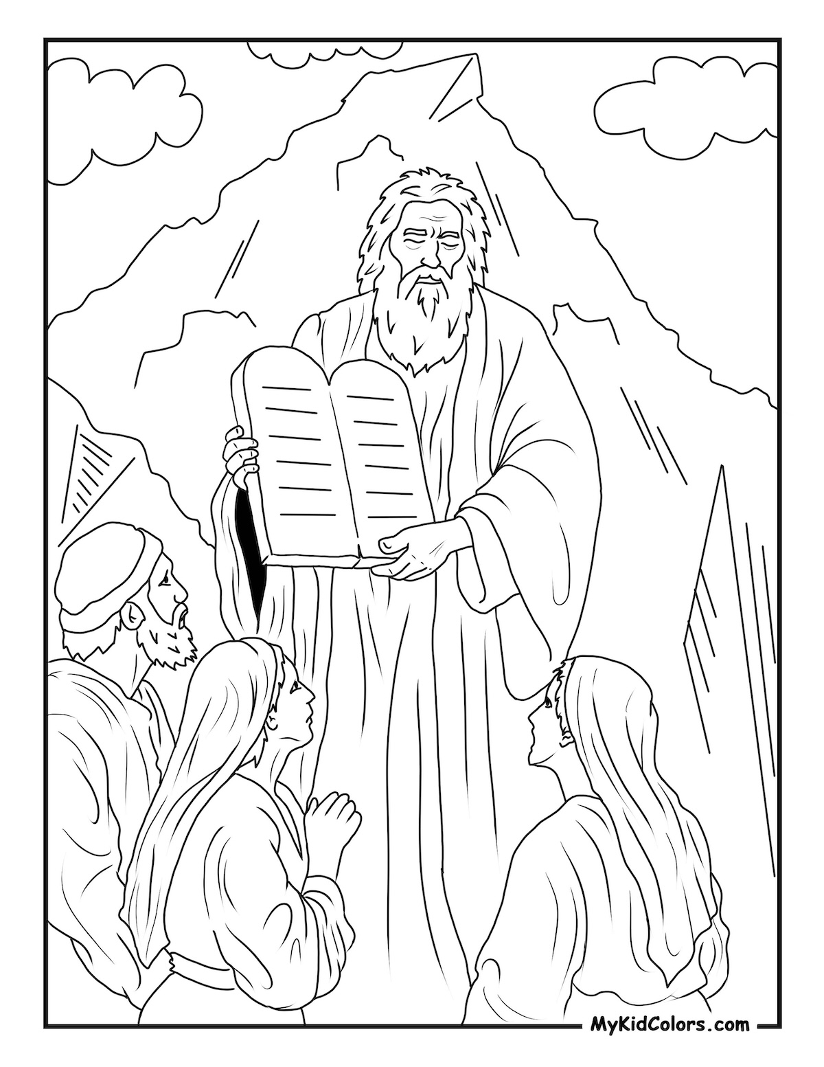 Ten Commandments Coloring Page