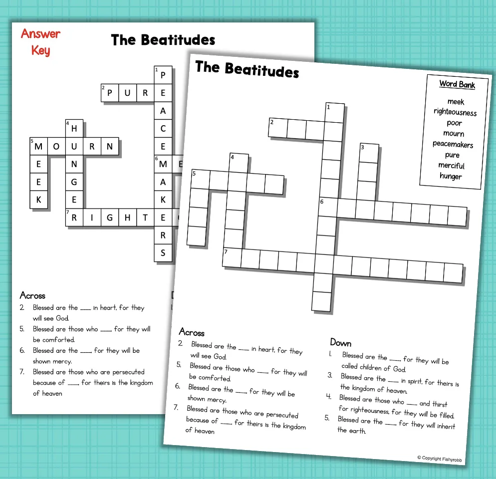 The Beatitudes Bible Verse Posters Bulletin Board Mini Posters And Worksheets