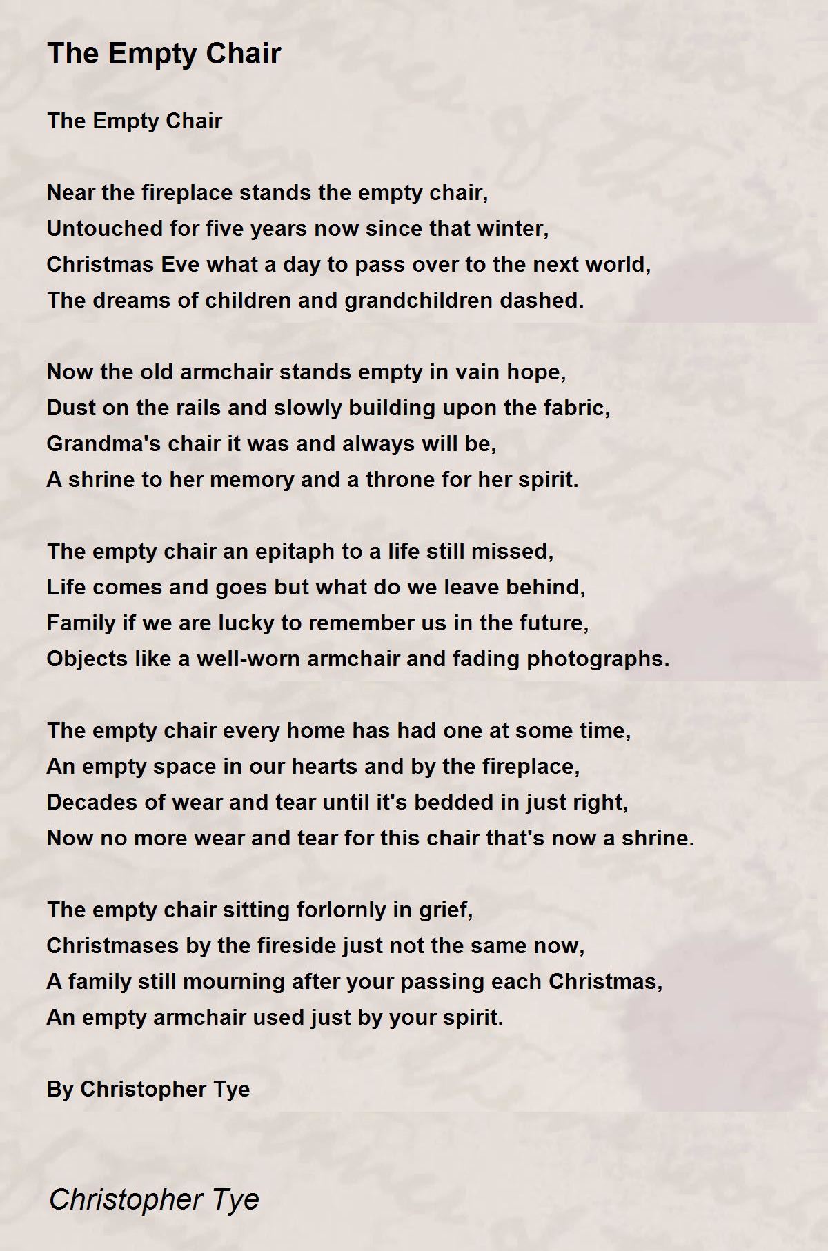 The Empty Chair 10